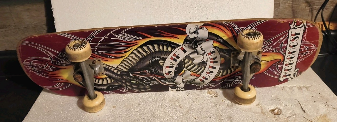 Vintage Mongoose Snake Art Skateboard Good Used Condition Vintage Mongoose Snake Art Skateboard Good Used Condition