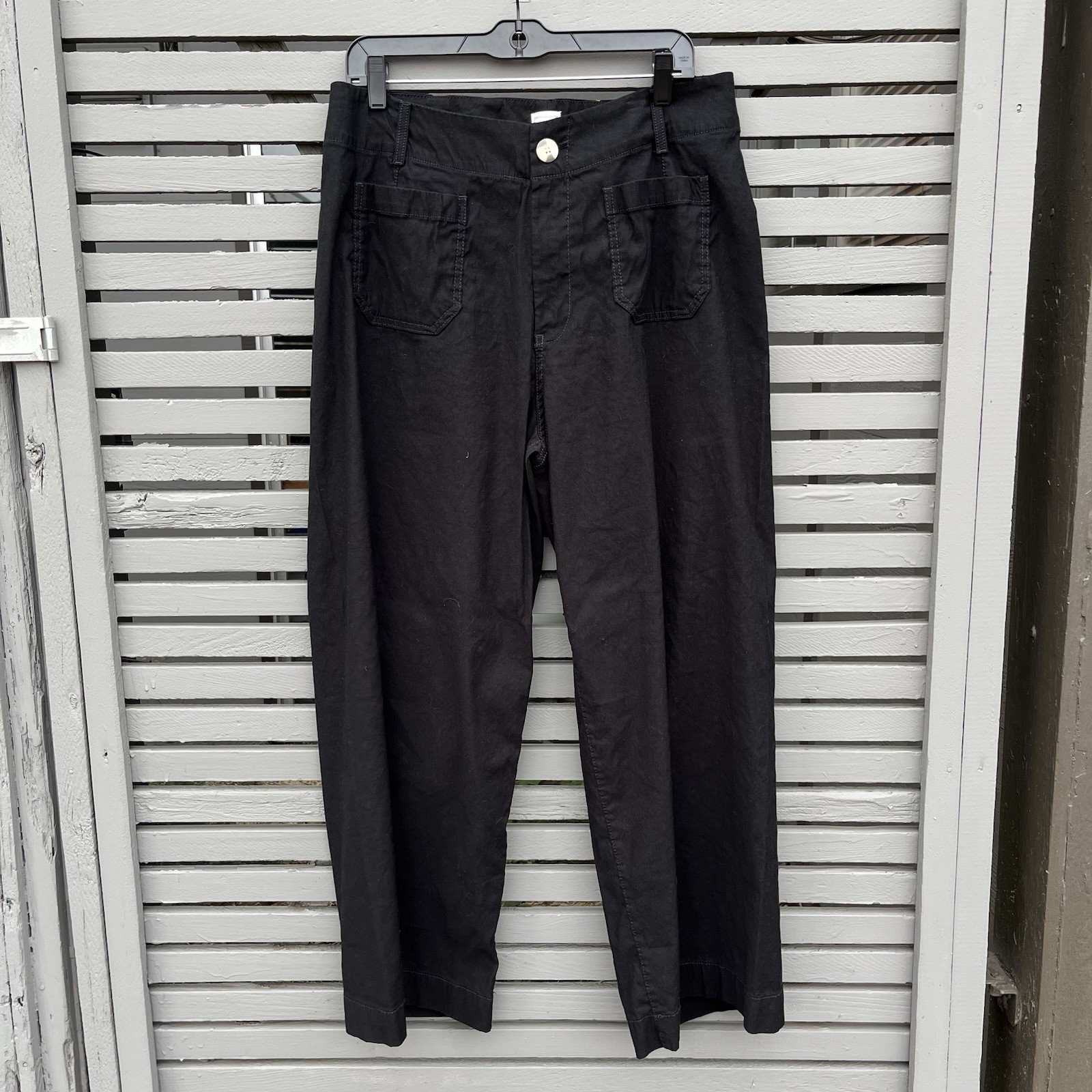 Maeve Anthropologie Colette Magic Fabric Full Length Black Pants Size 16W