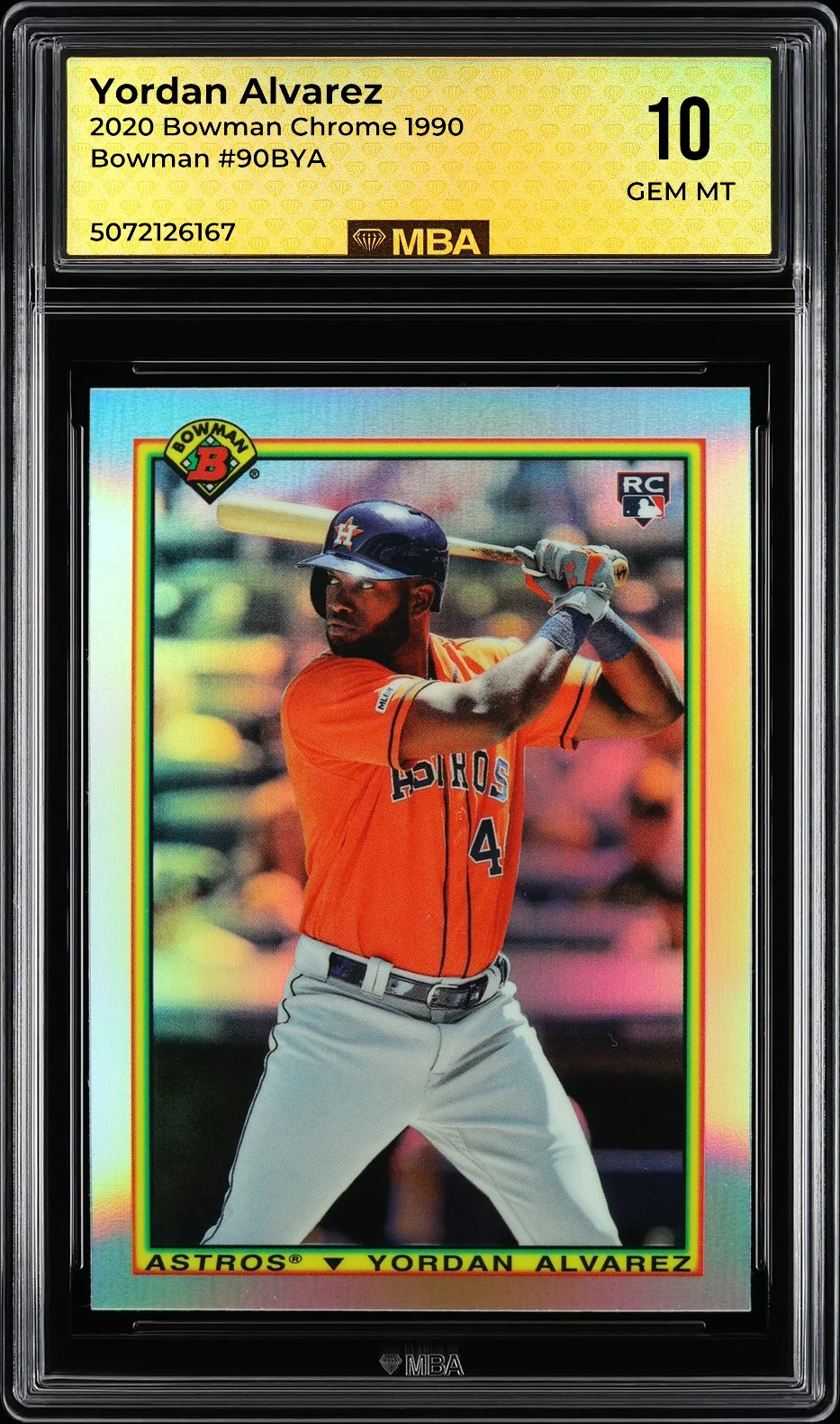 2020 Bowman Chrome 1990 Bowman Yordan Alvarez #90BYA MBA 10