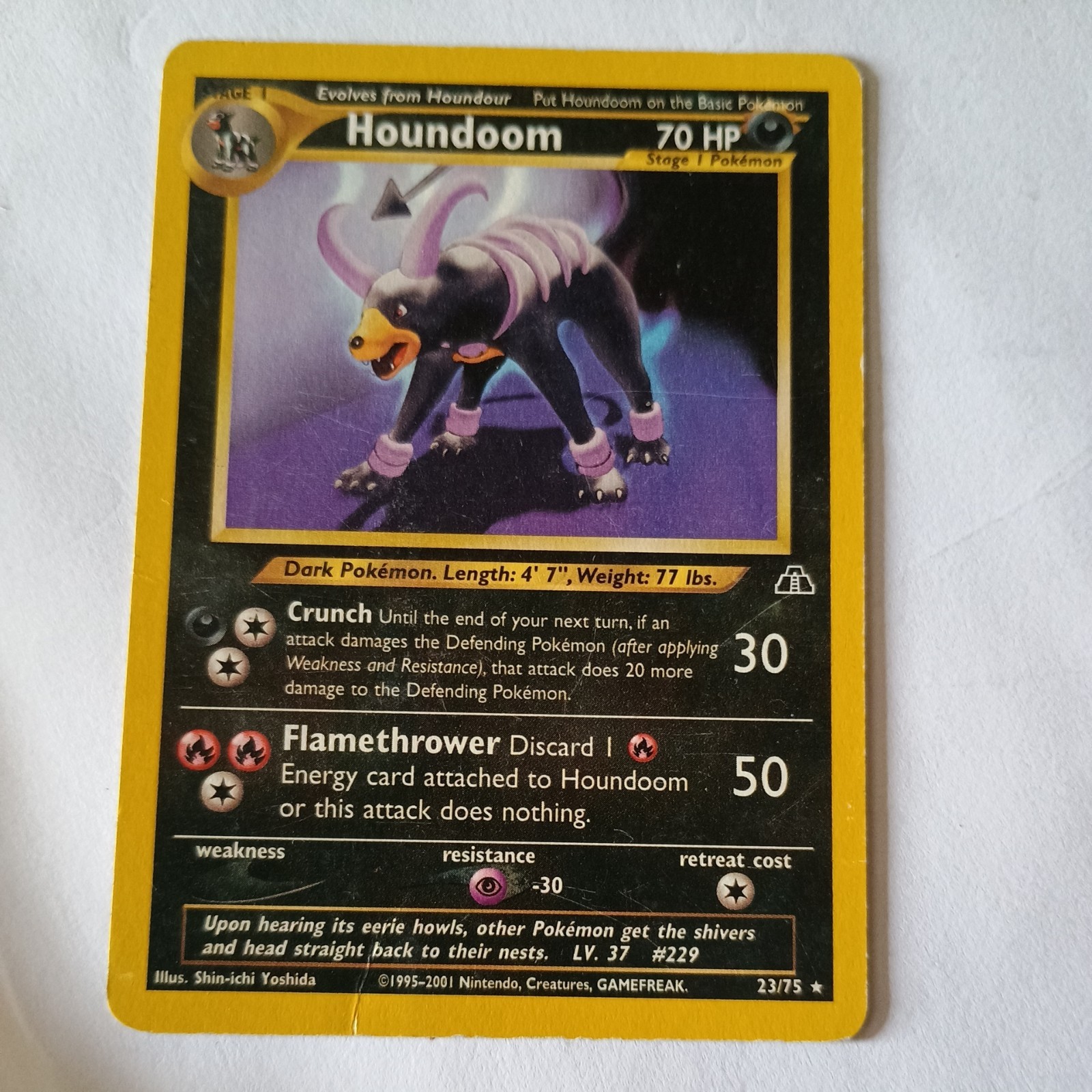 Pokémon TCG Houndoom Neo Discovery 23 Regular Unlimited Rare