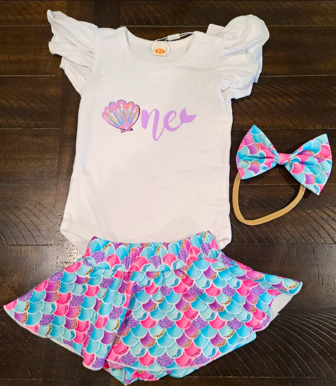 Baby Girl Mermaid Outfit 1st Birthday 12-18 months