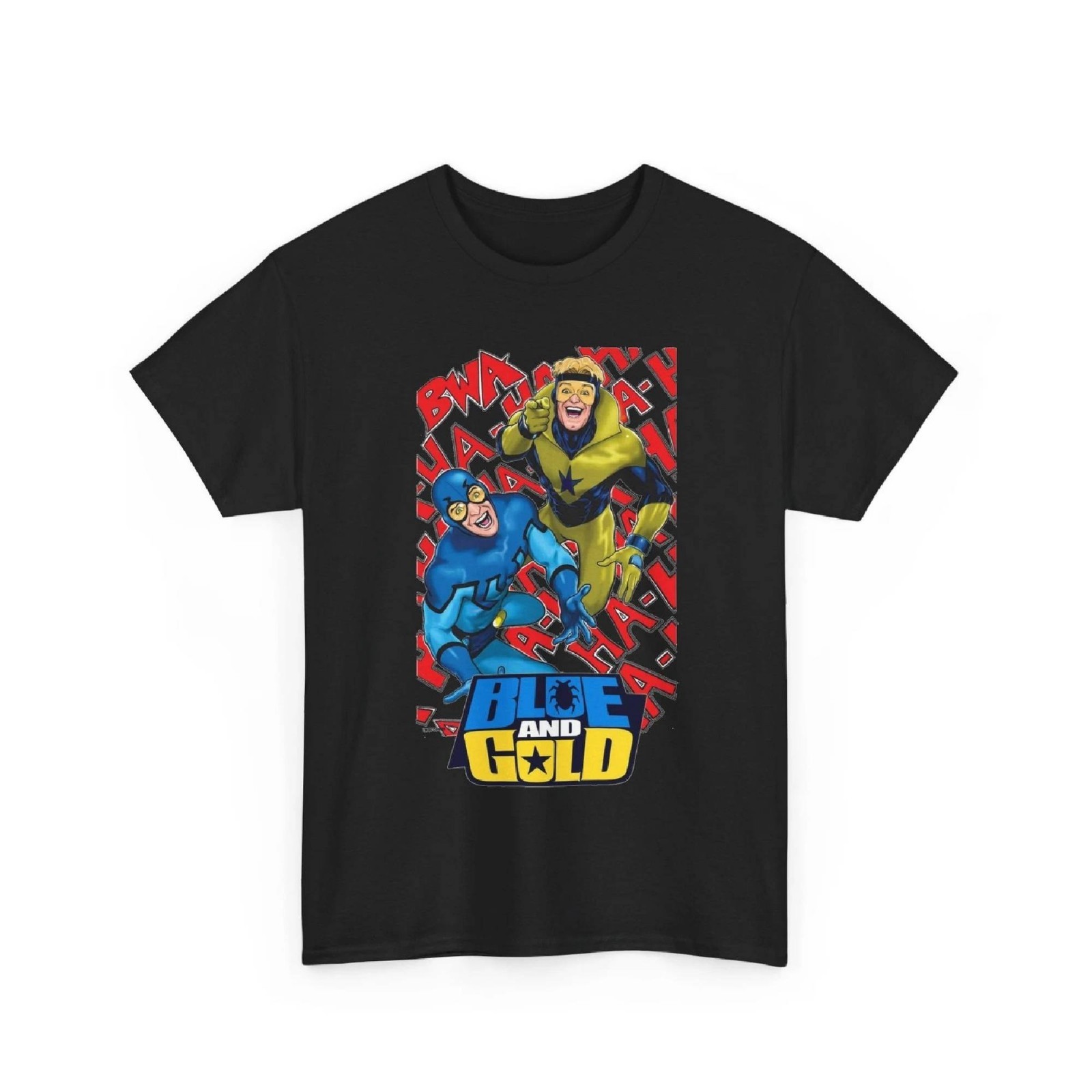 Booster Gold & Blue Beetle T-Shirt DC Comics Justice League Vintage-Style Tee