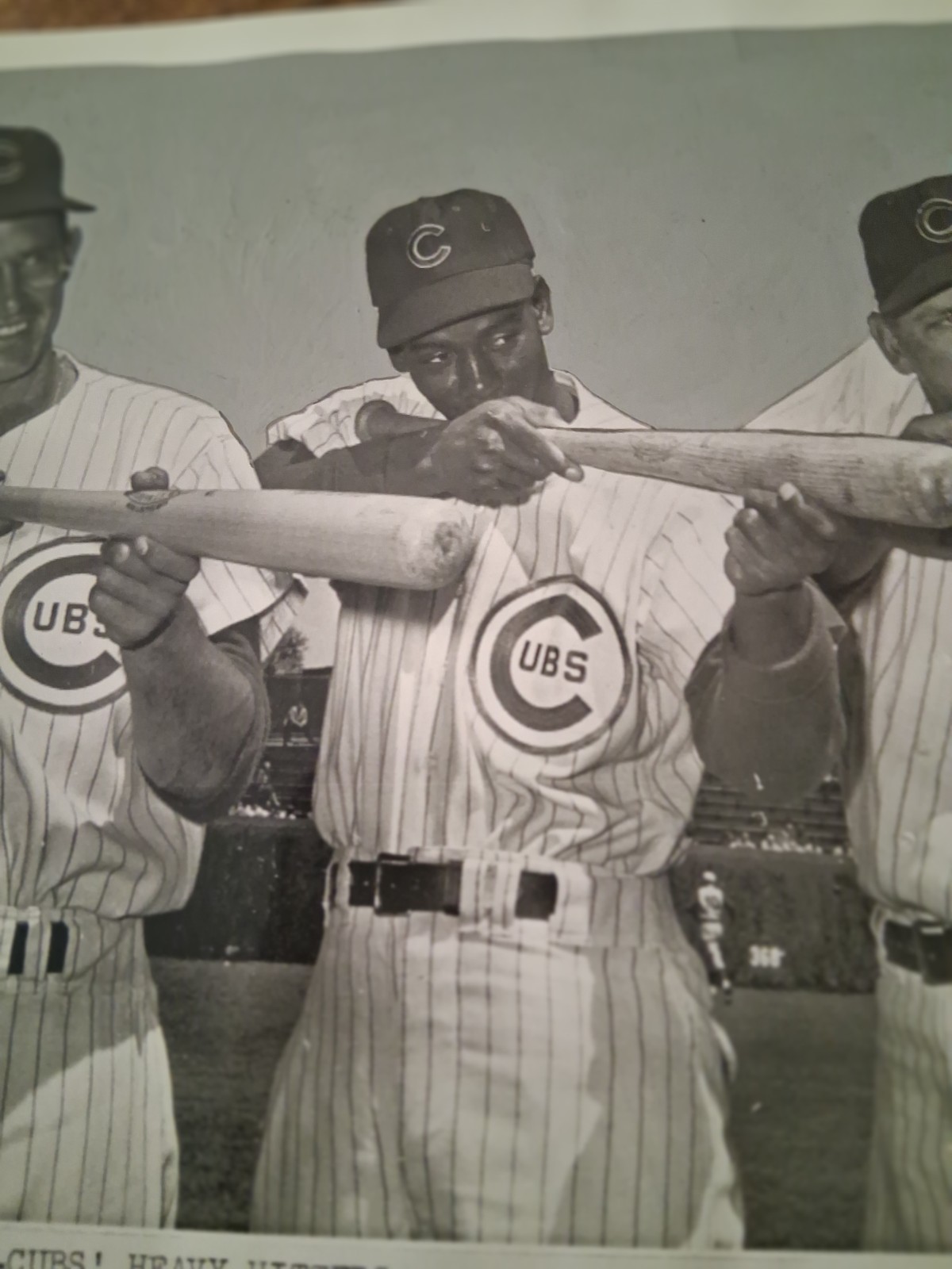Ernie Banks Chicago Cubs 1958 Original Press Photo Hs1422