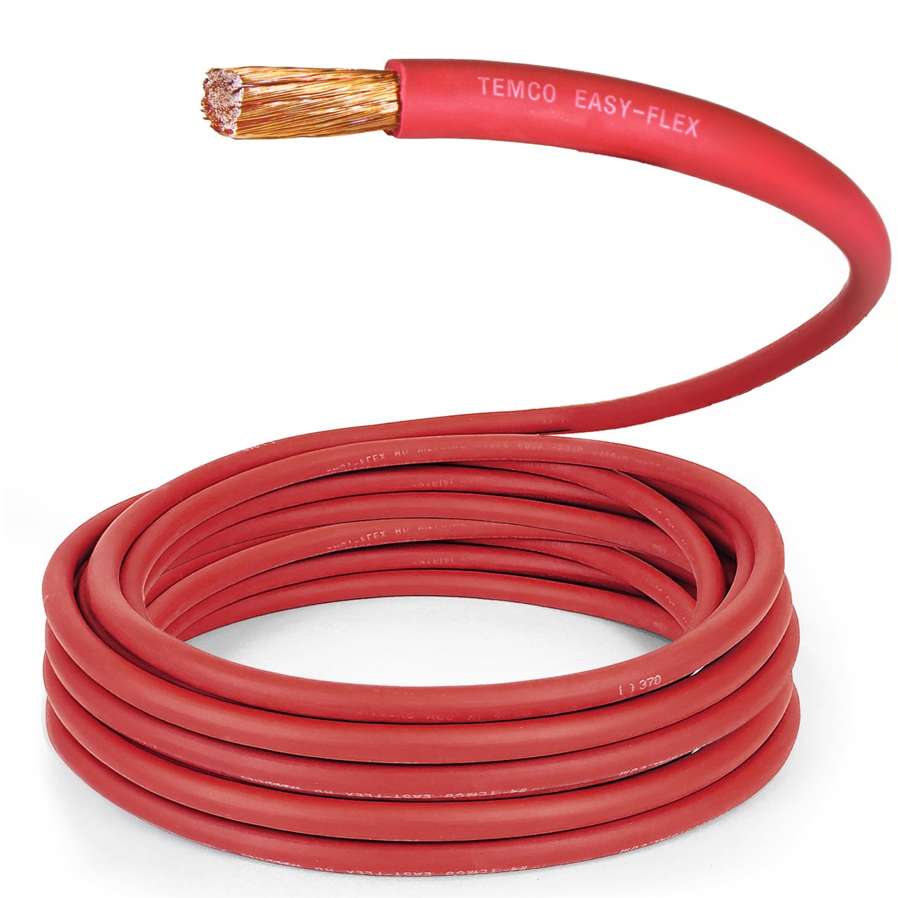 TEMCo 1/0 Gauge AWG 65 Ft Red Flexible Copper USA Welding Cable Battery Wire