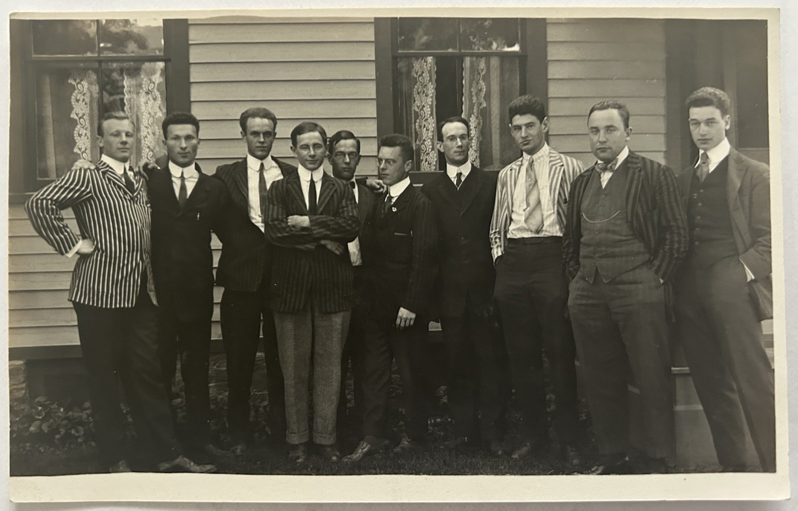 Antique RPPC Postcard - Roaring Twenties Fashion Group Of 10 Men Wearing Suits Antique RPPC Postcard - Roaring Twenties Fashion Group Of 10 Men Wearing Suits