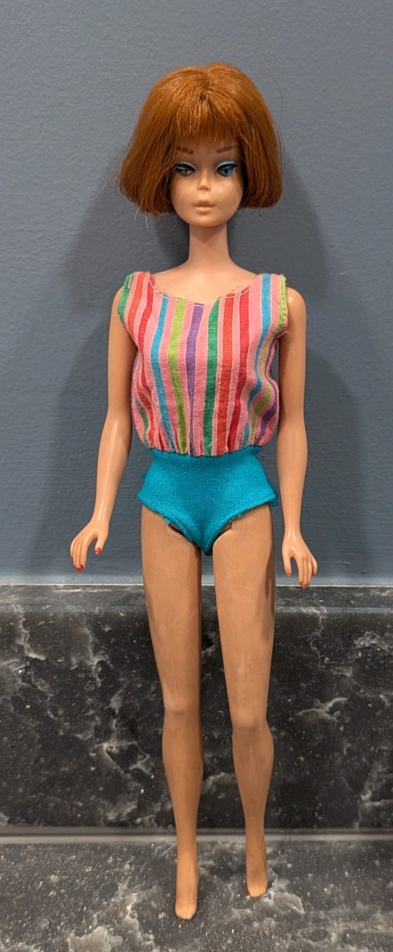 Vintage Mattel Barbie American Girl Doll Titian/Red Hair 1960's Bendable Legs Vintage Mattel Barbie American Girl Doll Titian/Red Hair 1960's Bendable Legs