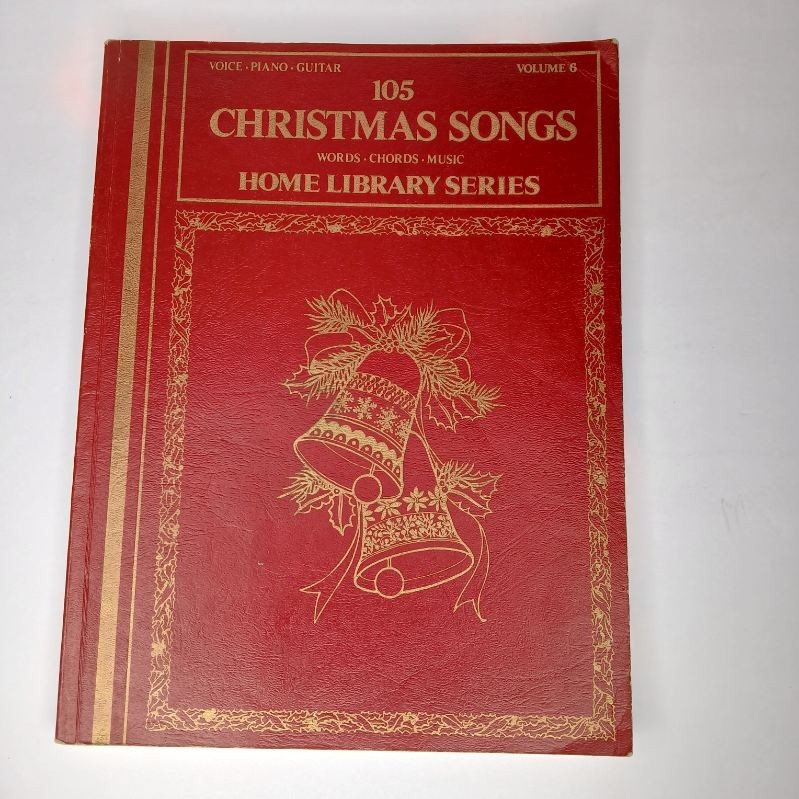 105 Christmas Songs Voice Piano Guitar / Words Cords Music Vol. 6 1977 Red Cover