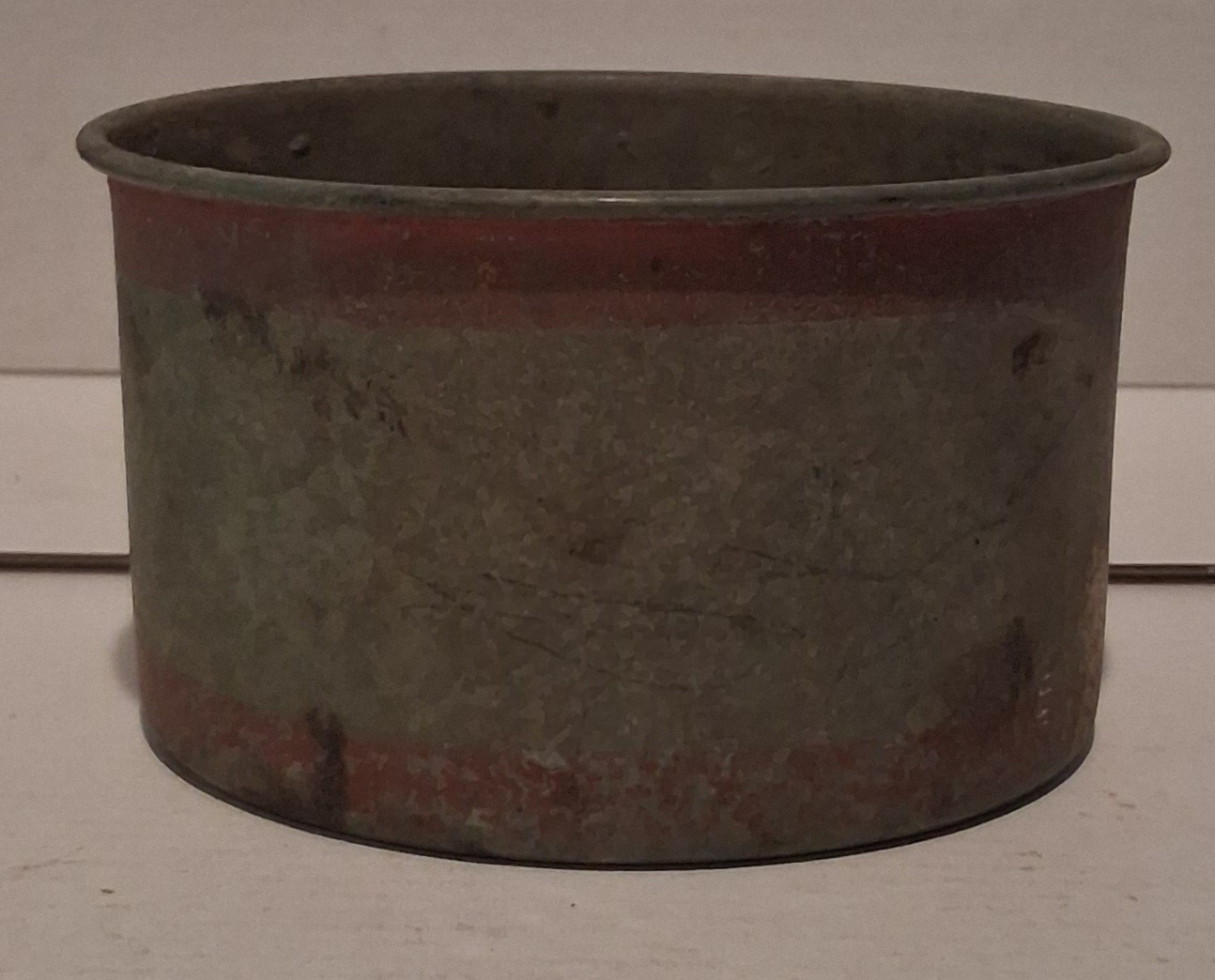 1 Pt Pint Antique Galvanized Dry Measure Bucket Red Stripe Grain Seed Flour Old 1 Pt Pint Antique Galvanized Dry Measure Bucket Red Stripe Grain Seed Flour Old