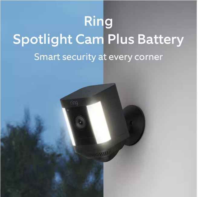 Ring Spotlight Cam Plus, Battery - Black Ring Spotlight Cam Plus, Battery - Black