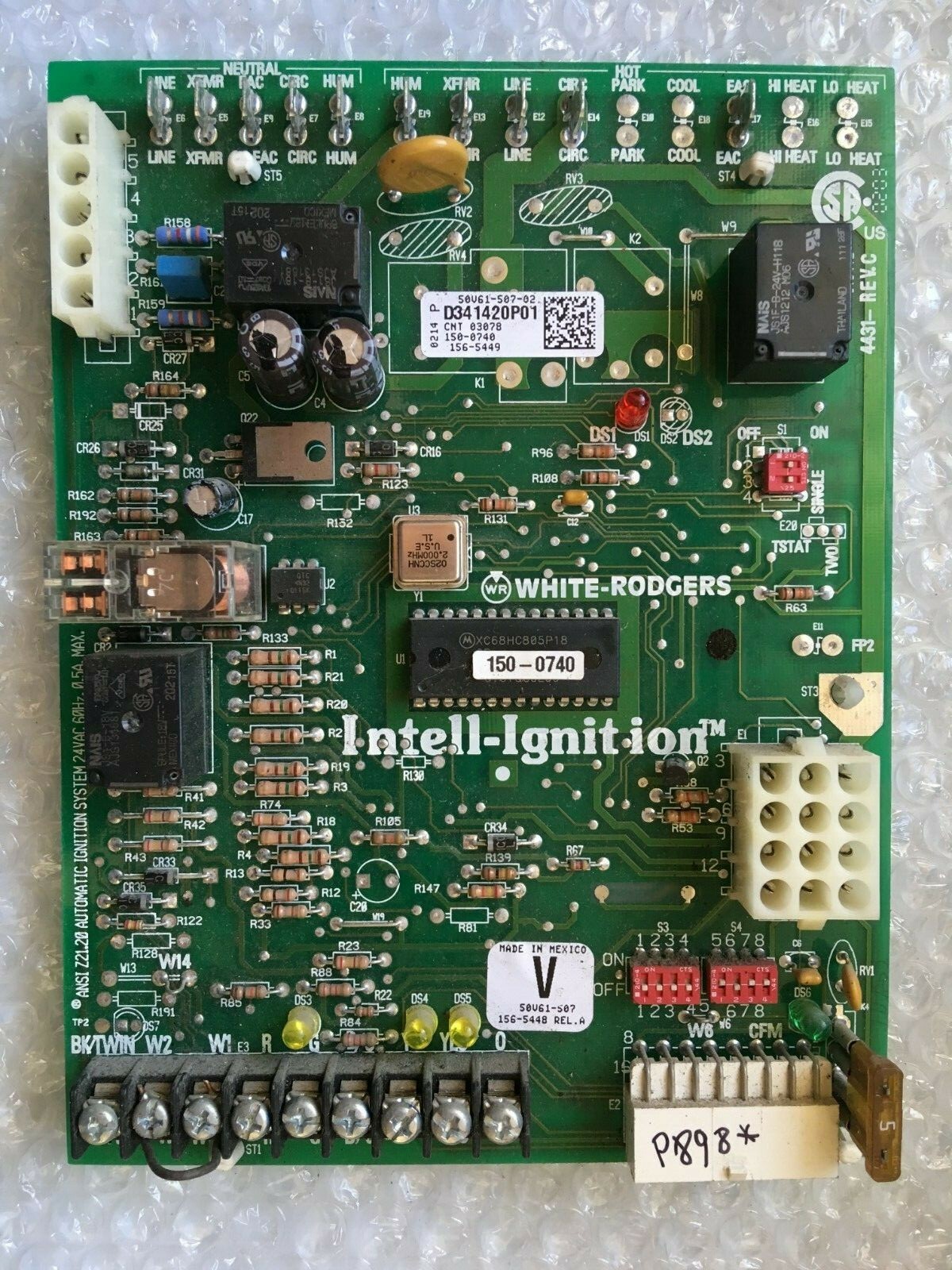 TRANE D341420P01 White Rodgers 50V61-507 Control Circuit Board used #P898*