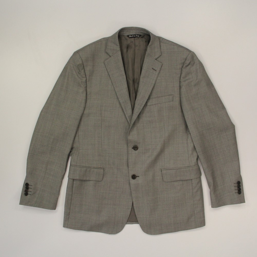 Ermenegildo Zegna Mens Sport Coat Jacket Blazer Size 42 Gray 100% Wool VTG Italy