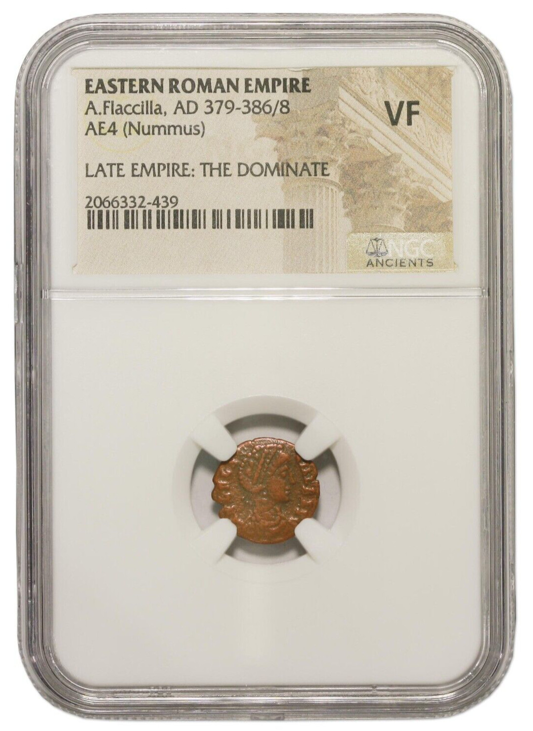NGC VF Roman AE4 Aelia Flaccilla (AD379- 388) Wife of Theodosius I the Great T5