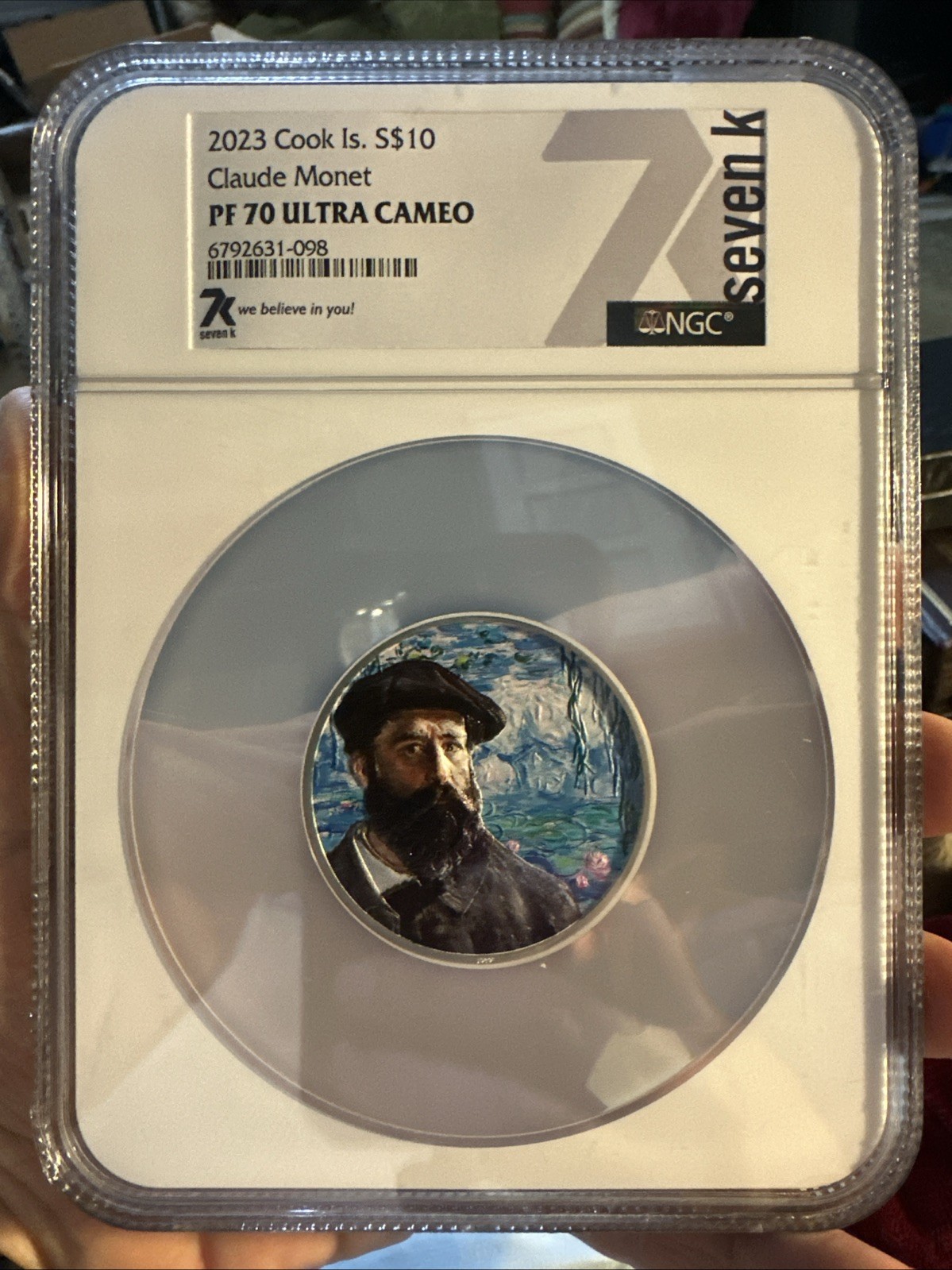 2023 Cook Islands 2 oz Silver Masters of Art Claude Monet NGC PF 70 UCAM SevenK 2023 Cook Islands 2 oz Silver Masters of Art Claude Monet NGC PF 70 UCAM SevenK
