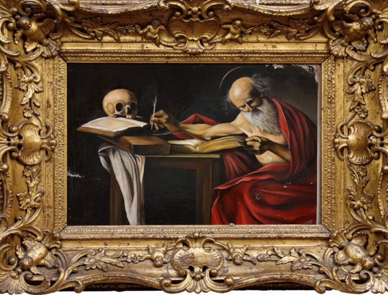 Tribute Caravaggio Oil on Canvas 120X80 Hand Painted Original Italy Oil Painting
