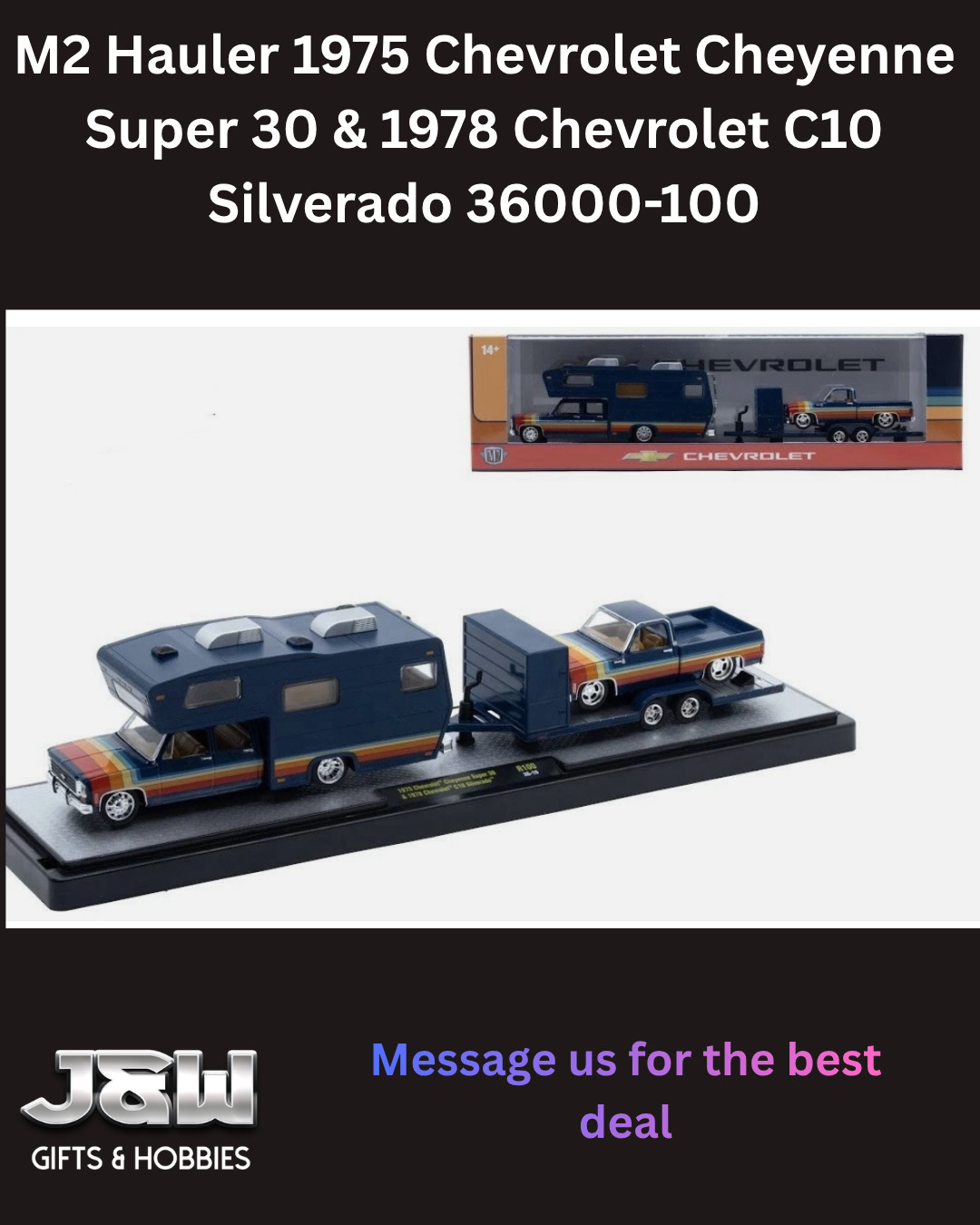 M2 Hauler 1975 Chevrolet Cheyenne Super 30 & 1978 C10 Silverado 36000-100 1/64