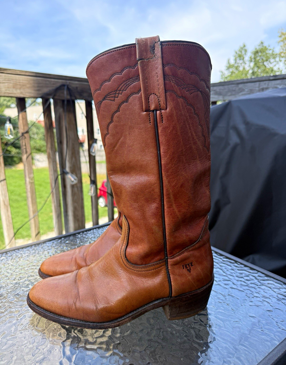 Vintage 80’s Frye Brown Leather Pull-On Western Boots Cowboy Style Cowboy Boots Vintage 80’s Frye Brown Leather Pull-On Western Boots Cowboy Style Cowboy Boots