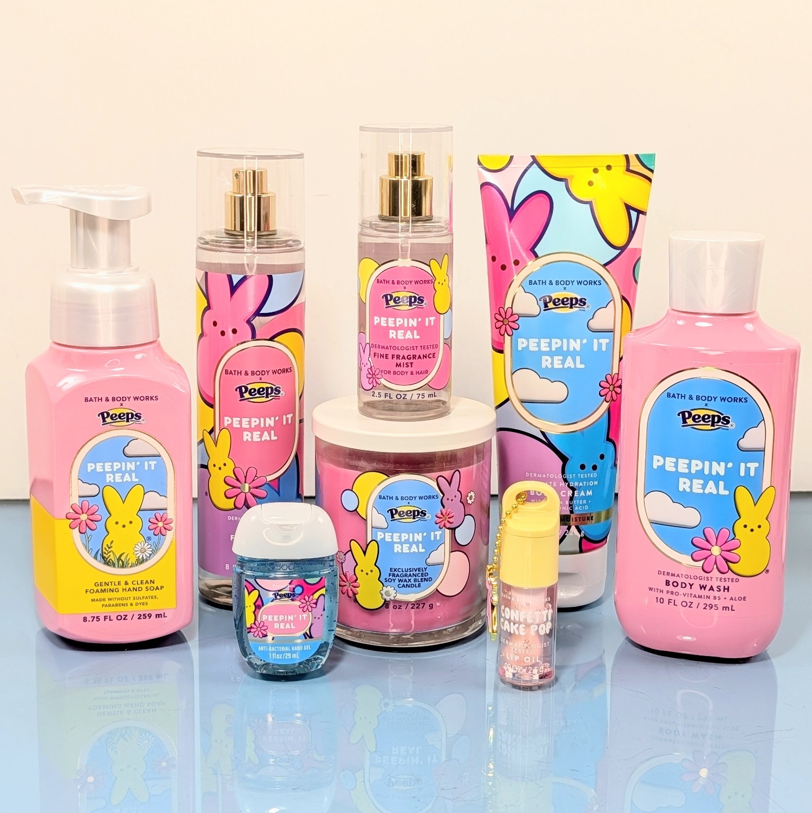 8 Pc PEEPS Peepin\' It Real Marshmallow Whipped Vanilla Sugar Bath & Body Works