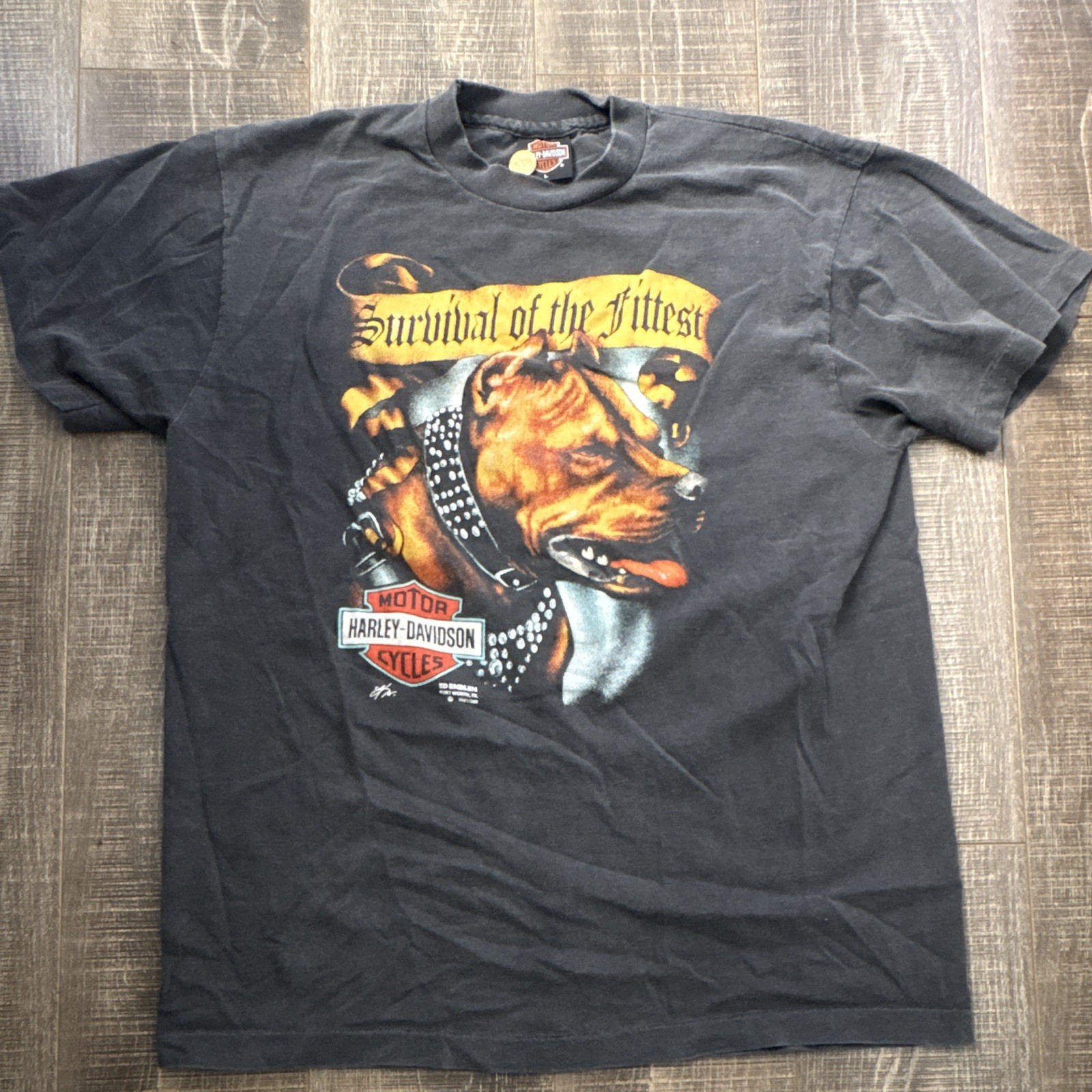 RARE VINTAGE Harley Davidson 1903 Pit Bull tee Size Large 