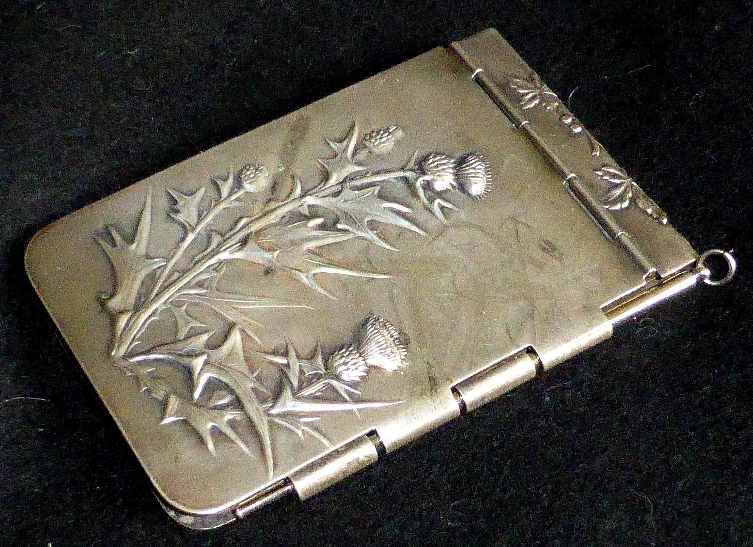 Stunning Antique Art Nouveau Silver-Plated Carnet de Bal or Aide Memoire, c1900