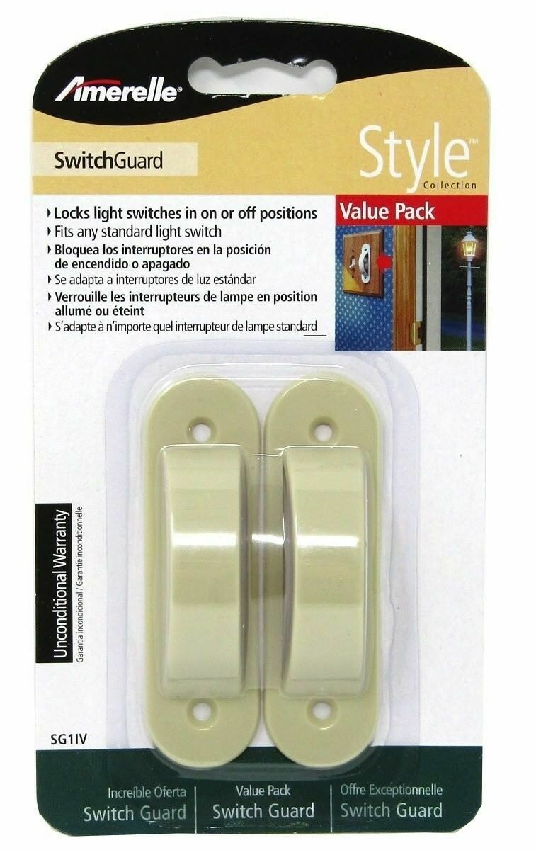 Amerelle SG1IV Switch Guard Light Lock Child Safety Ivory Color Set of 2 - New