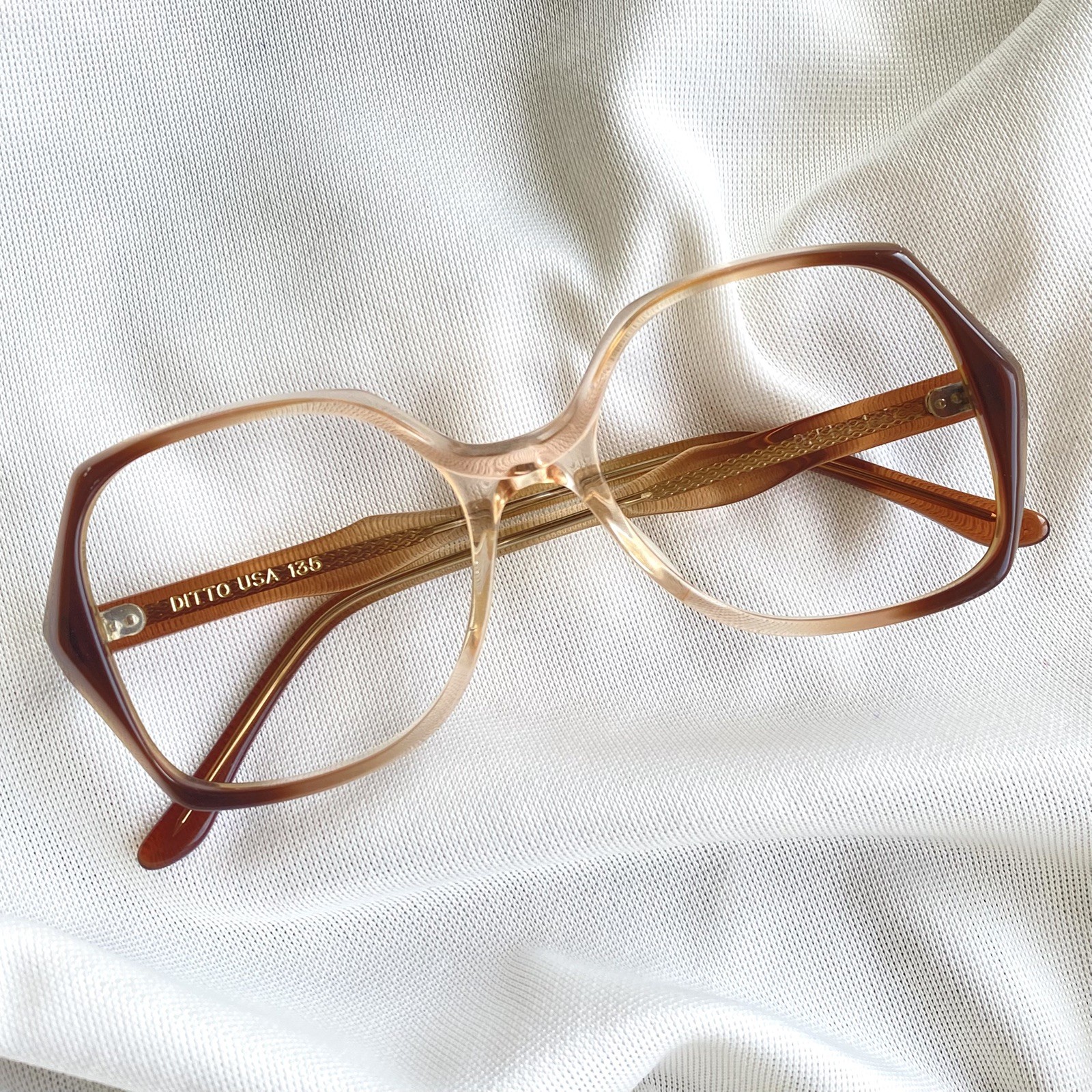 Vintage NOS Ditto USA Brown Frames Eyeglasses 52x18x135 Deadstock Vintage NOS Ditto USA Brown Frames Eyeglasses 52x18x135 Deadstock