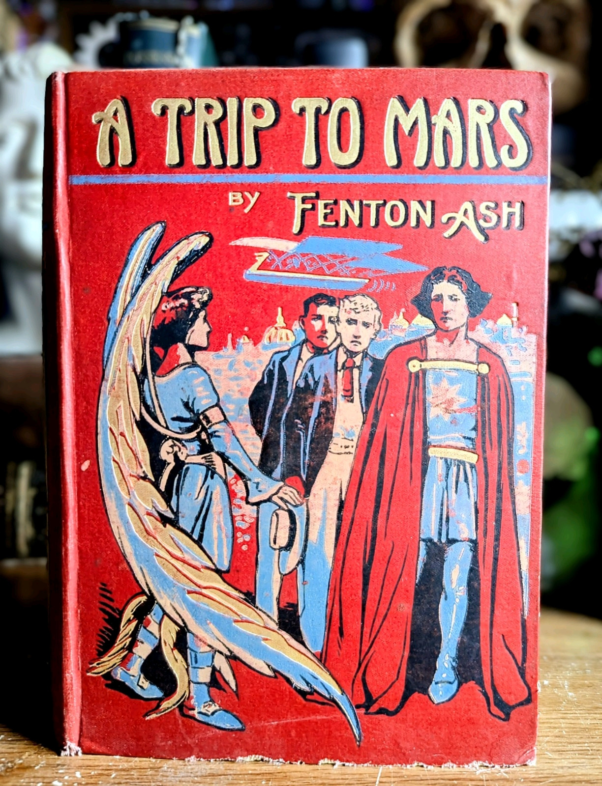 1909 A Trip To Mars 1st Fenton Ash Antique Science Fiction Space Adventure Book