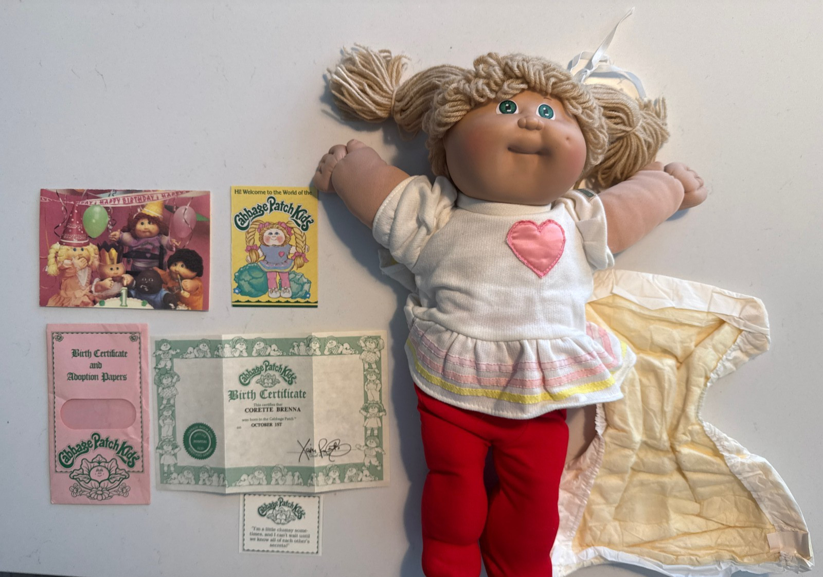Vintage 1984 Cabbage Patch Kid Corette Brenna