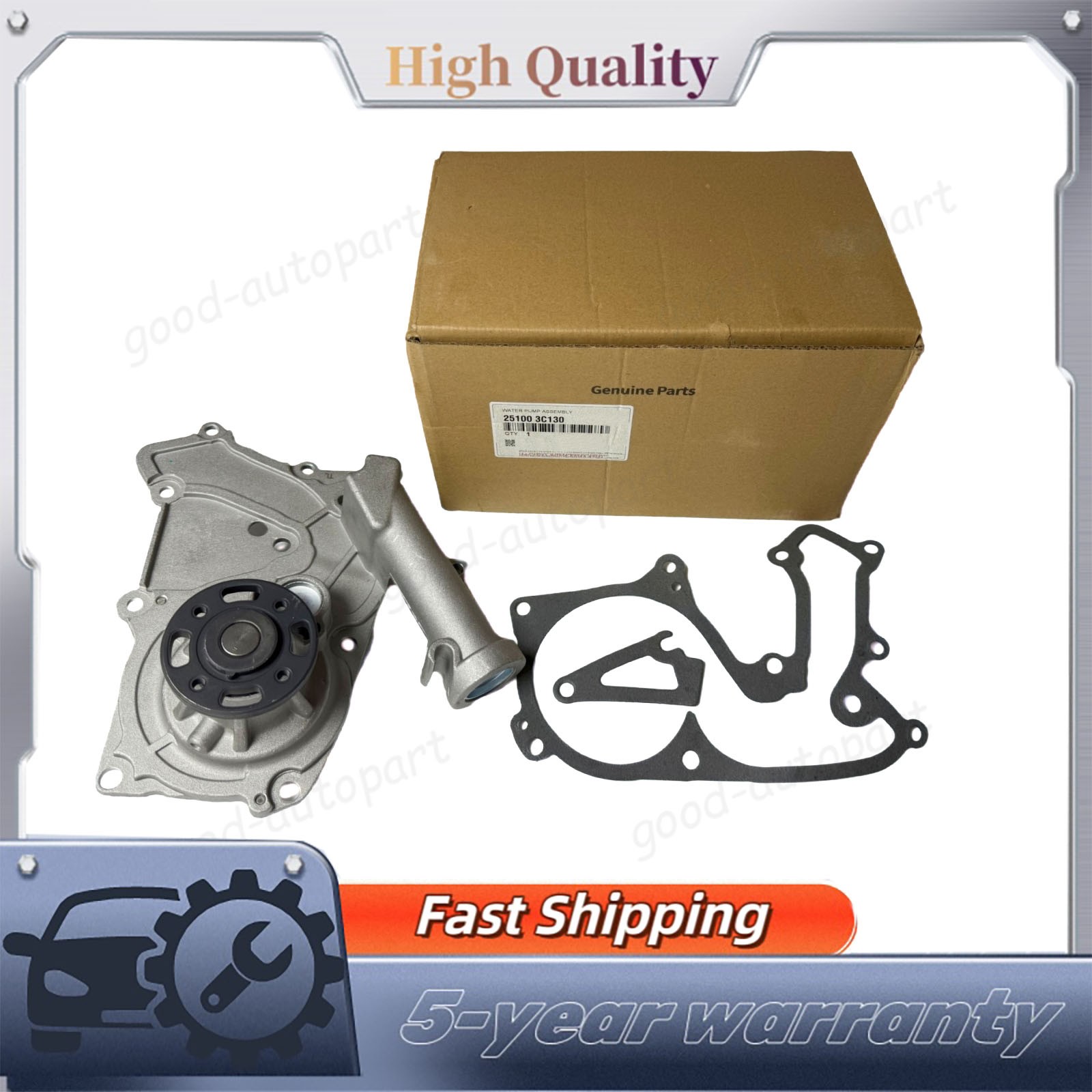 US NEW GENUI Engine Water Pump with Gasket for Hyundai Santa Fe Azera Kia Sedona