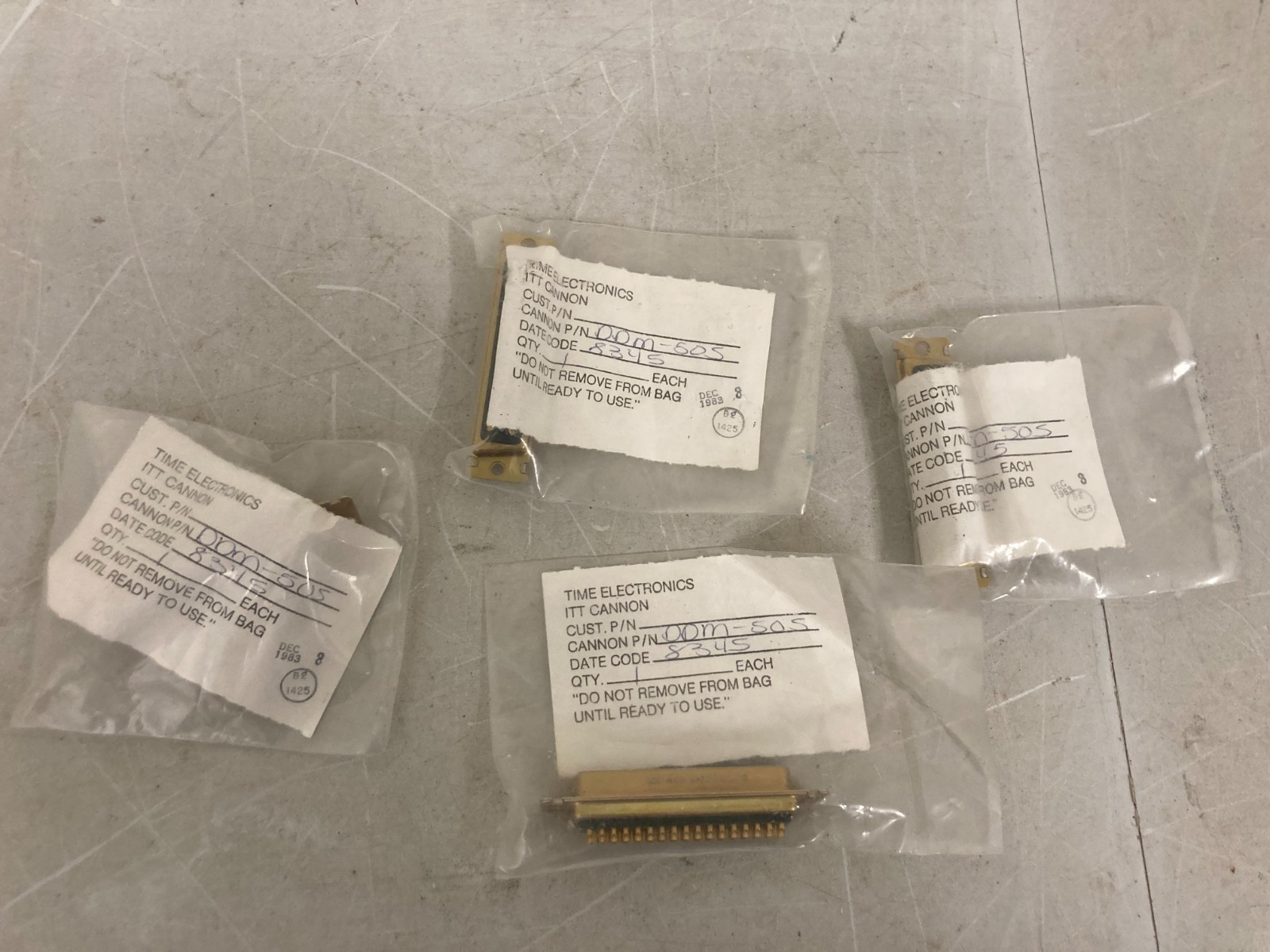 ITT Cannon DDM-50S Gold D-Sub Connector DEC 1983 NOS