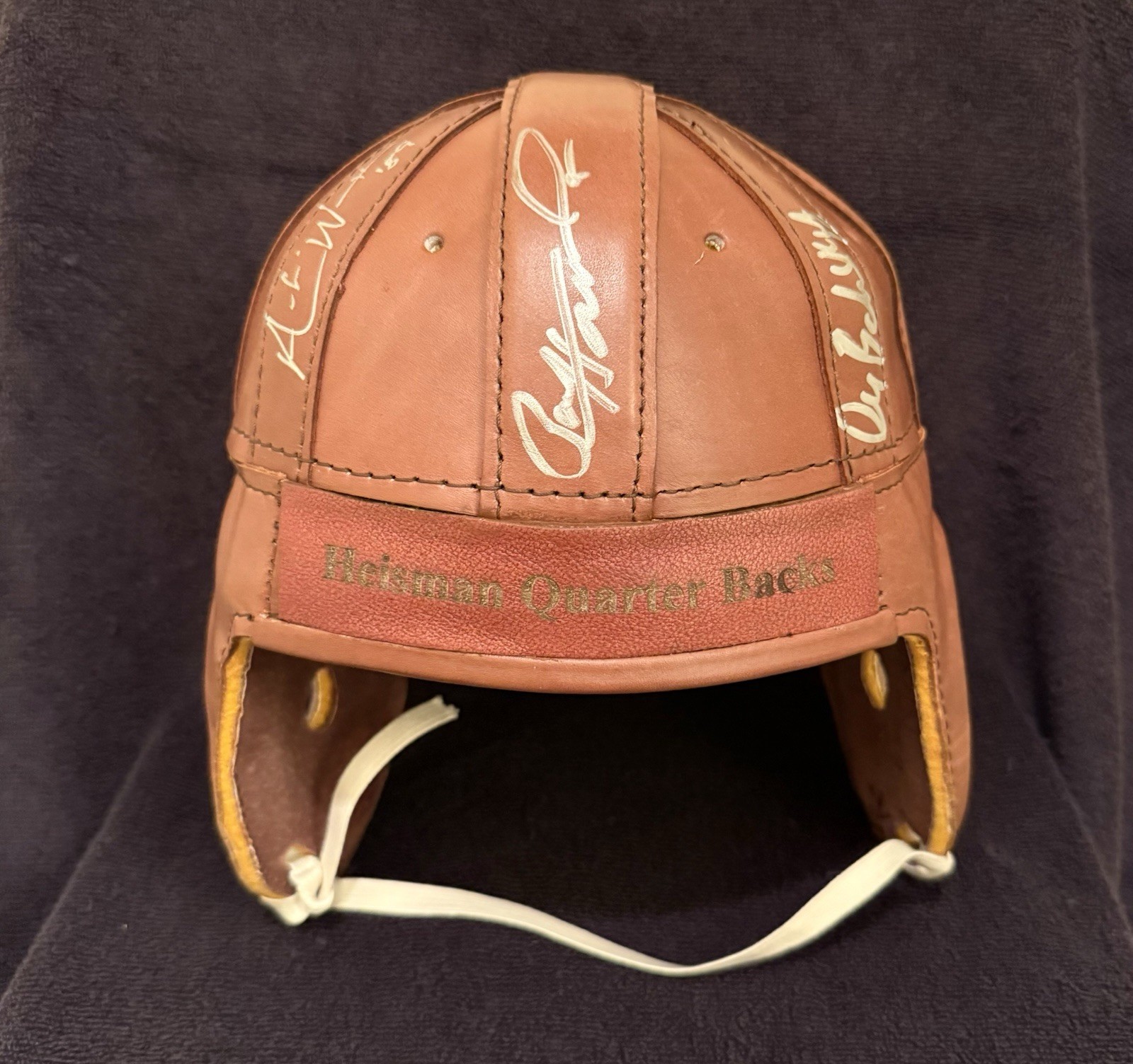 Paul Hornung Andre Ware Gary Beban Signed Football Helmet HOF Paul Hornung Andre Ware Gary Beban Signed Football Helmet HOF