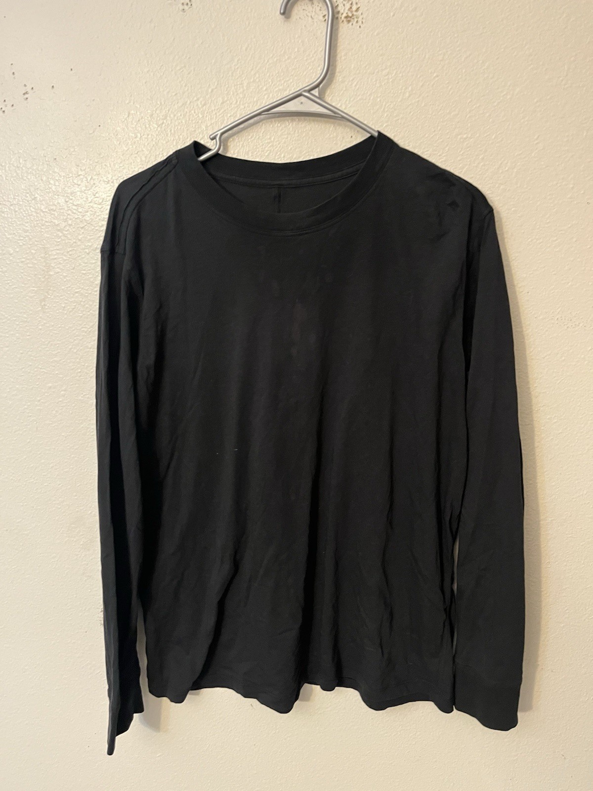 Lululemon The Fundamental Long Sleeve T Shirt Men\'s Large Black Stretch
