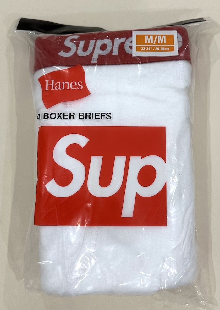 Supreme x Hanes Boxer Briefs (4 pack) White M Medium Supreme x Hanes Boxer Briefs (4 pack) White M Medium