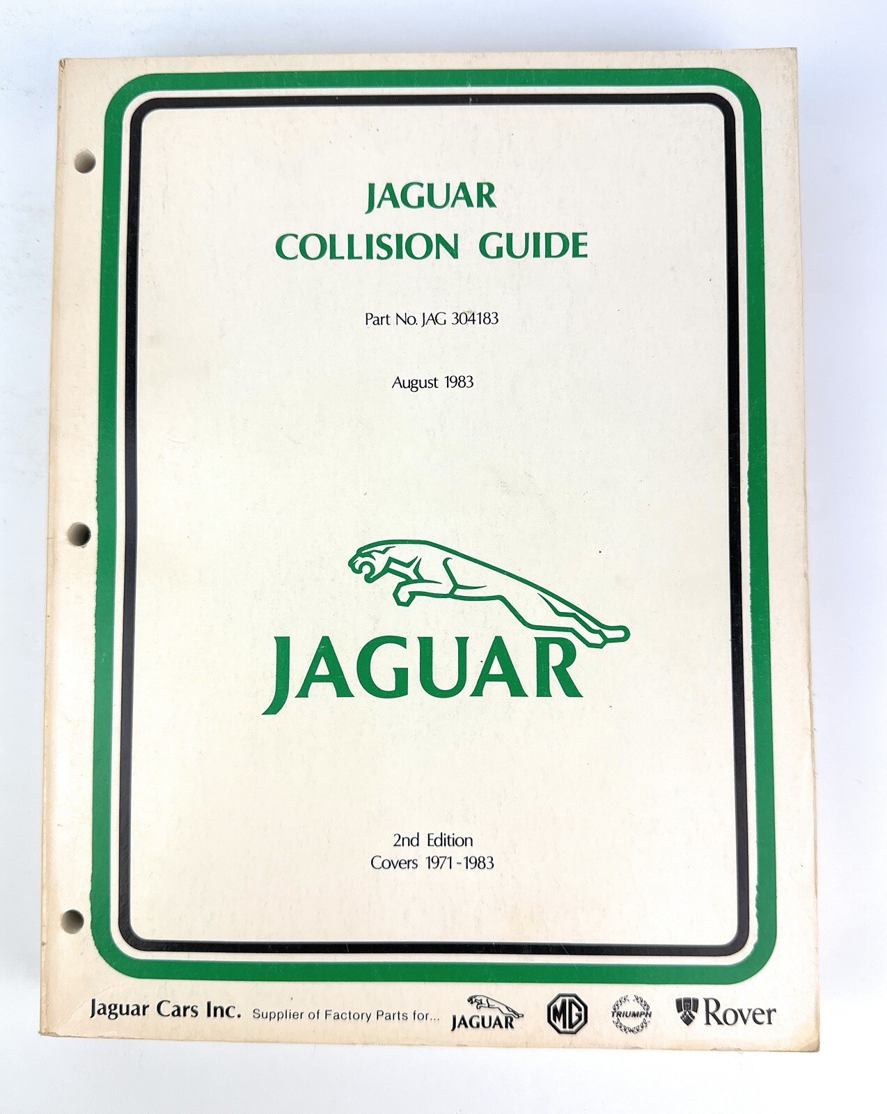 Jaguar Collision Guide 1971-1983 2nd Edition JAG 304183 1983