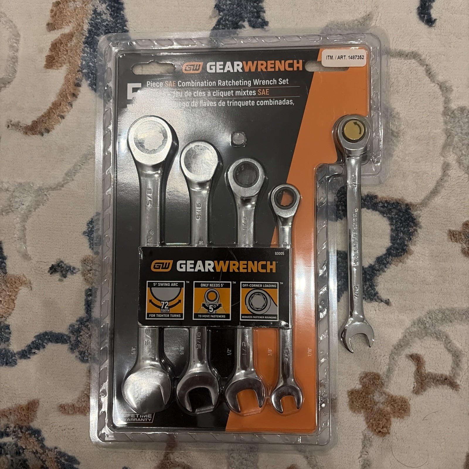 Gearwrench 5pc SAE Ratcheting Combo Wrench Set 3/8\ Gearwrench 5pc SAE Ratcheting Combo Wrench Set 3/8\