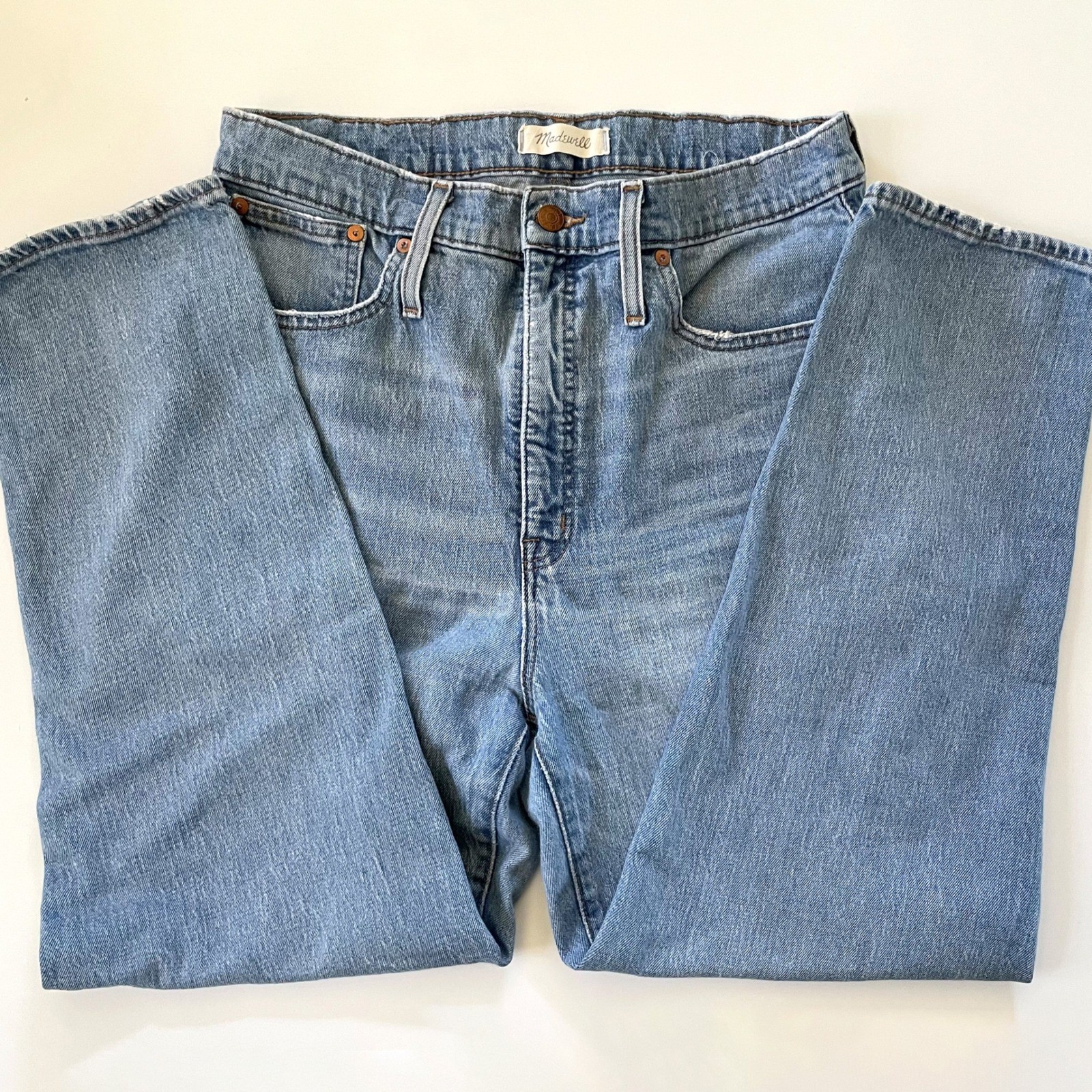 Madewell Classic Straight Jean Size 30 Medium Wash High Rise Denim Pants