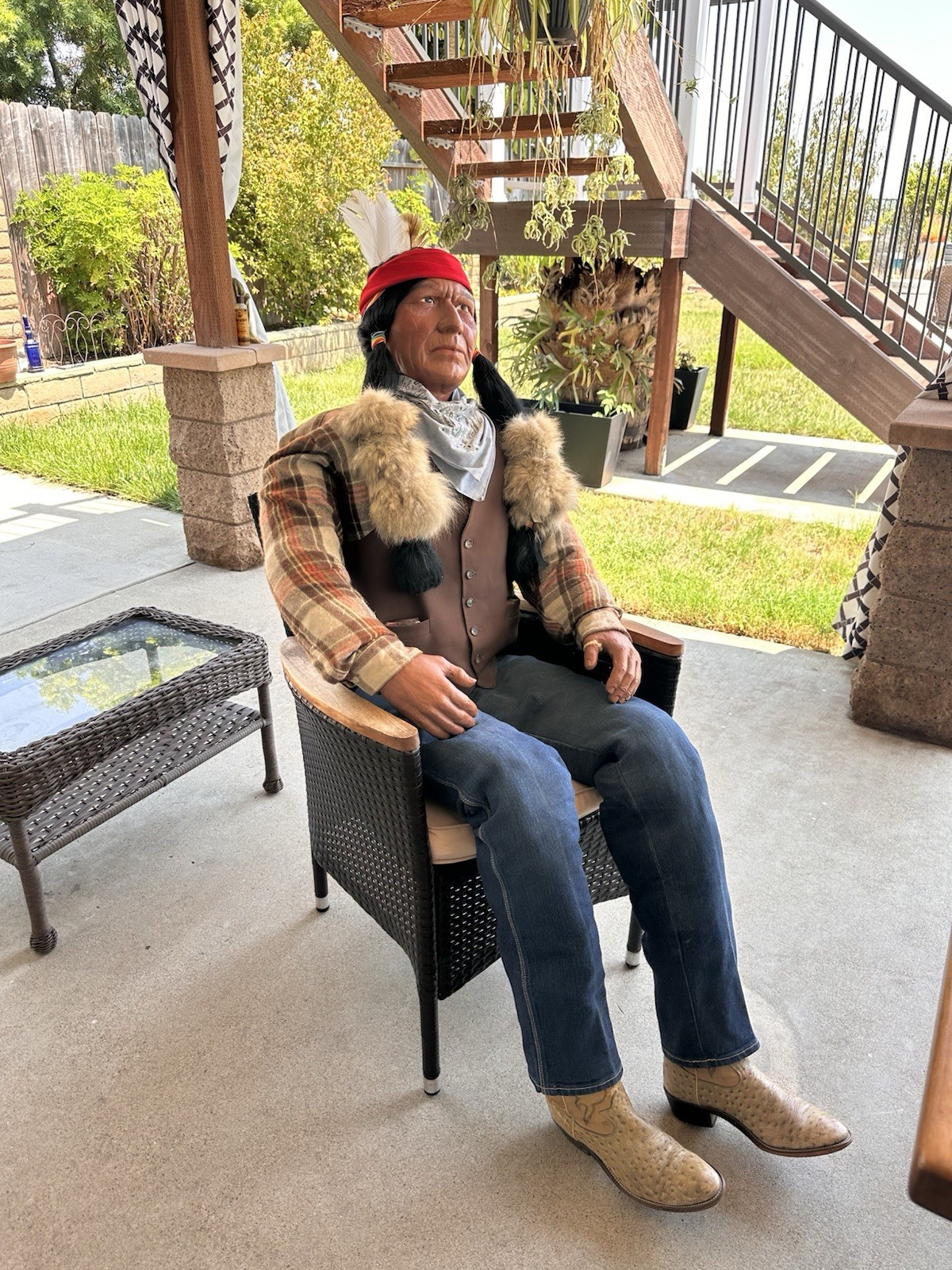 Life-Size 4ft Seated Native American / Western Display Figure