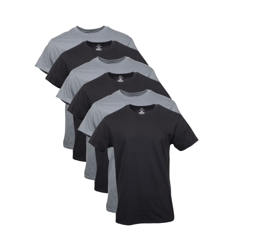 George Men's Assorted Crew T-Shirts, 6-Pack