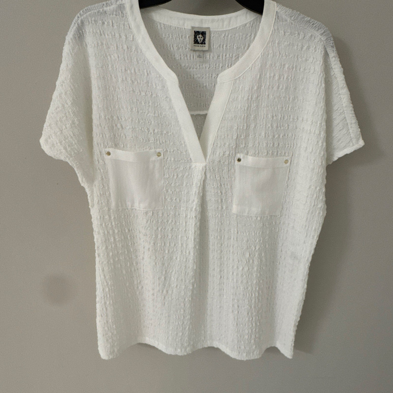 Anne Klein White Blouse/top XL