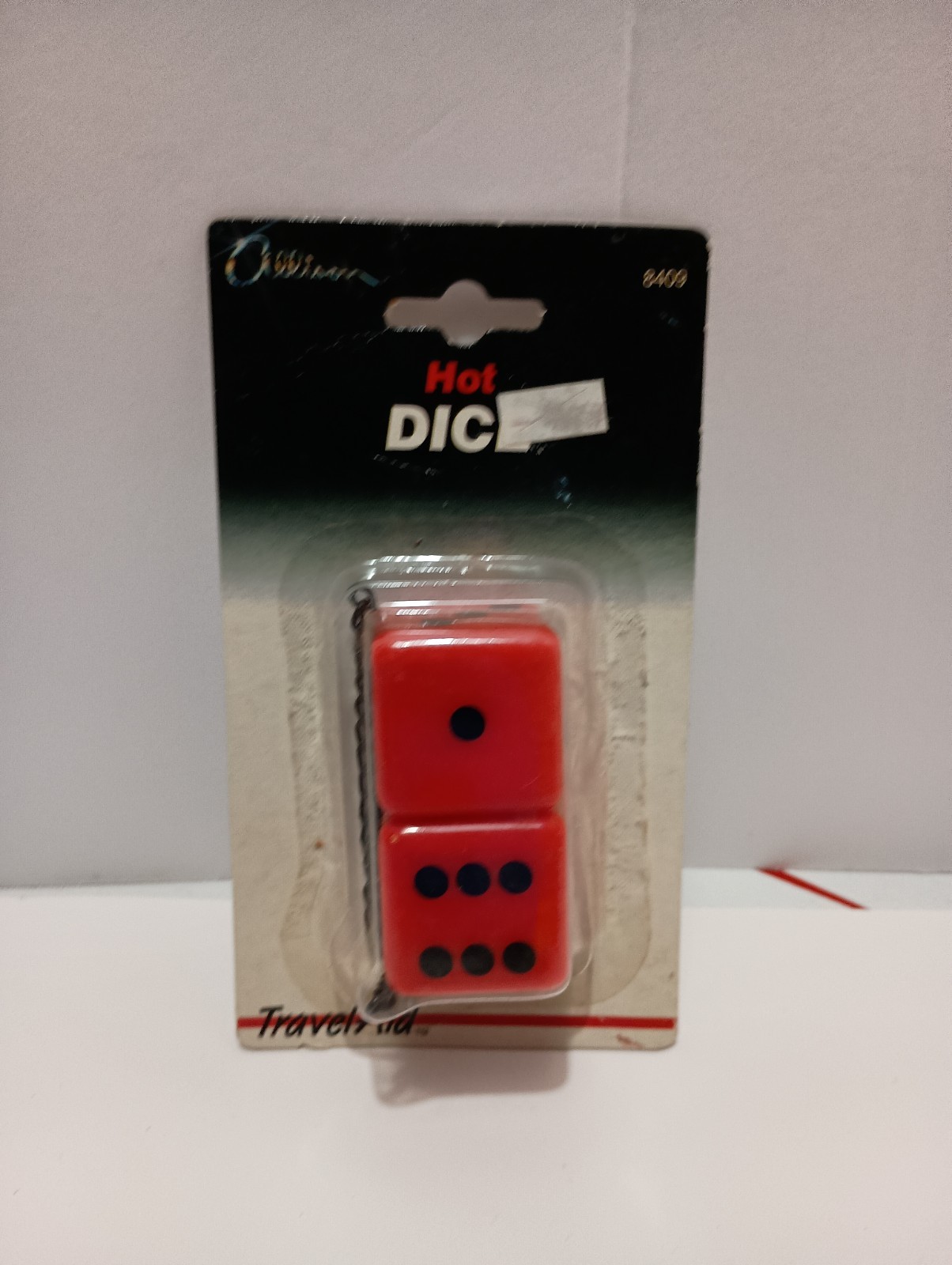 Vtg Allison Hot Dice Hanging 1989 NOS Rearview Mirror Red And Black 