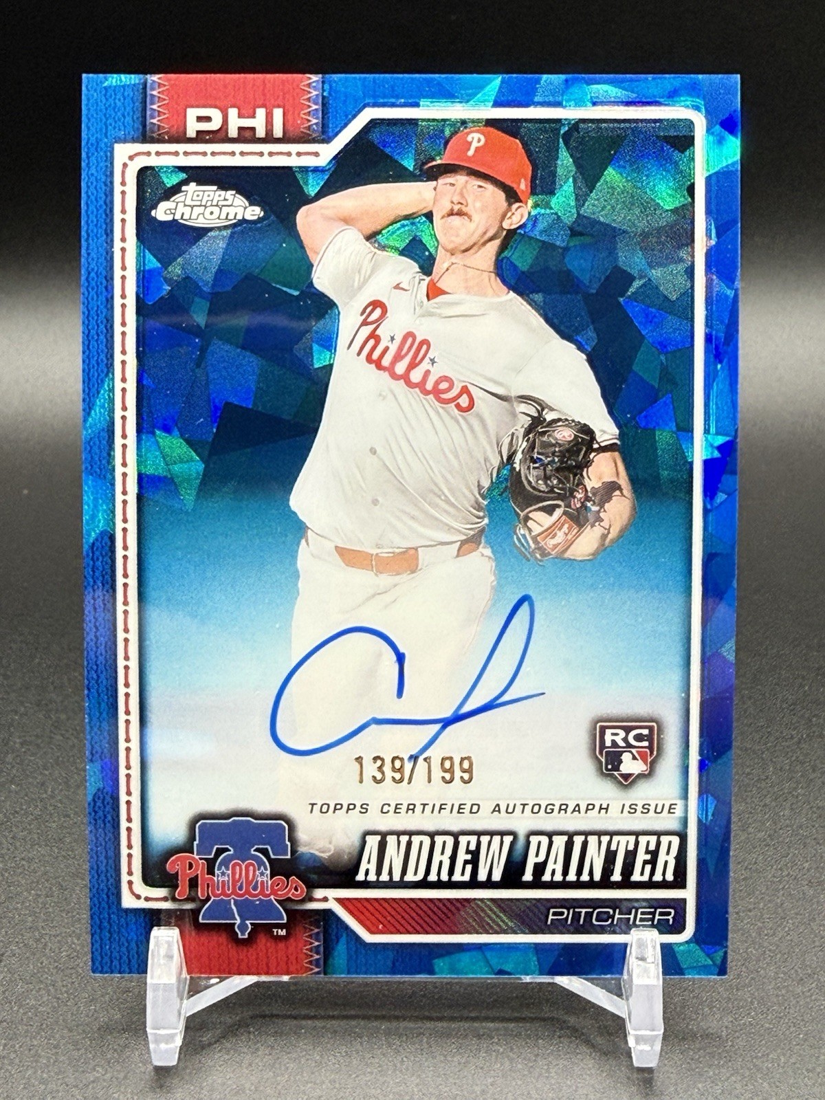 Topps Chrome Sapphire 2026 Andrew Painter RC #PDC-119 Auto /199 Topps Chrome Sapphire 2026 Andrew Painter RC #PDC-119 Auto /199