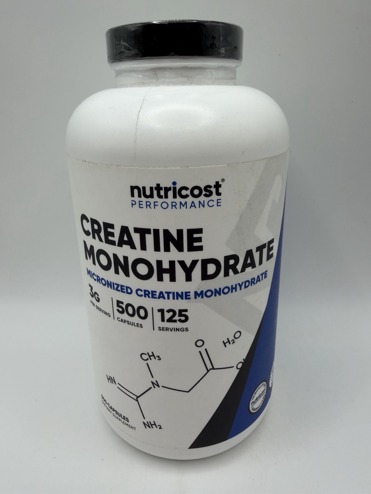 NUTRICOST PERFORMANCE CREATINE MONOHYDRATE 500 CAPSULES 125 SERVINGS SEALED NEW