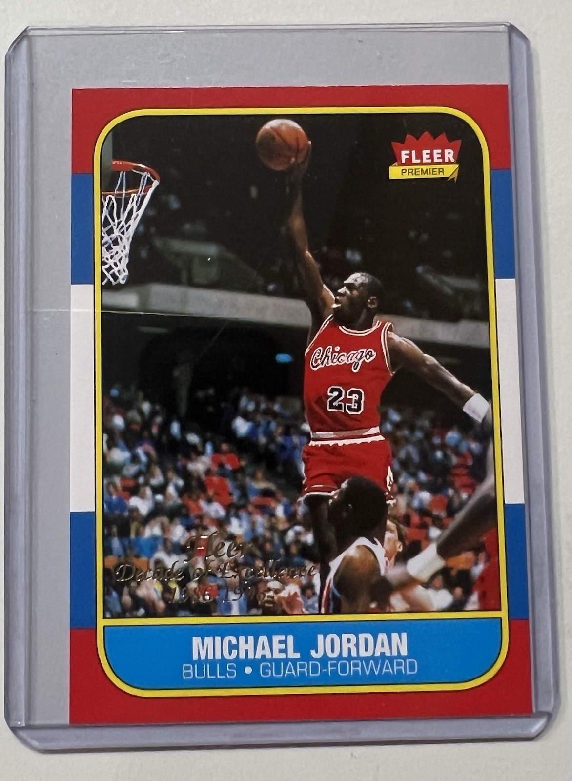1996 Fleer Basketball Michael Jordan Decade of Excellence Card