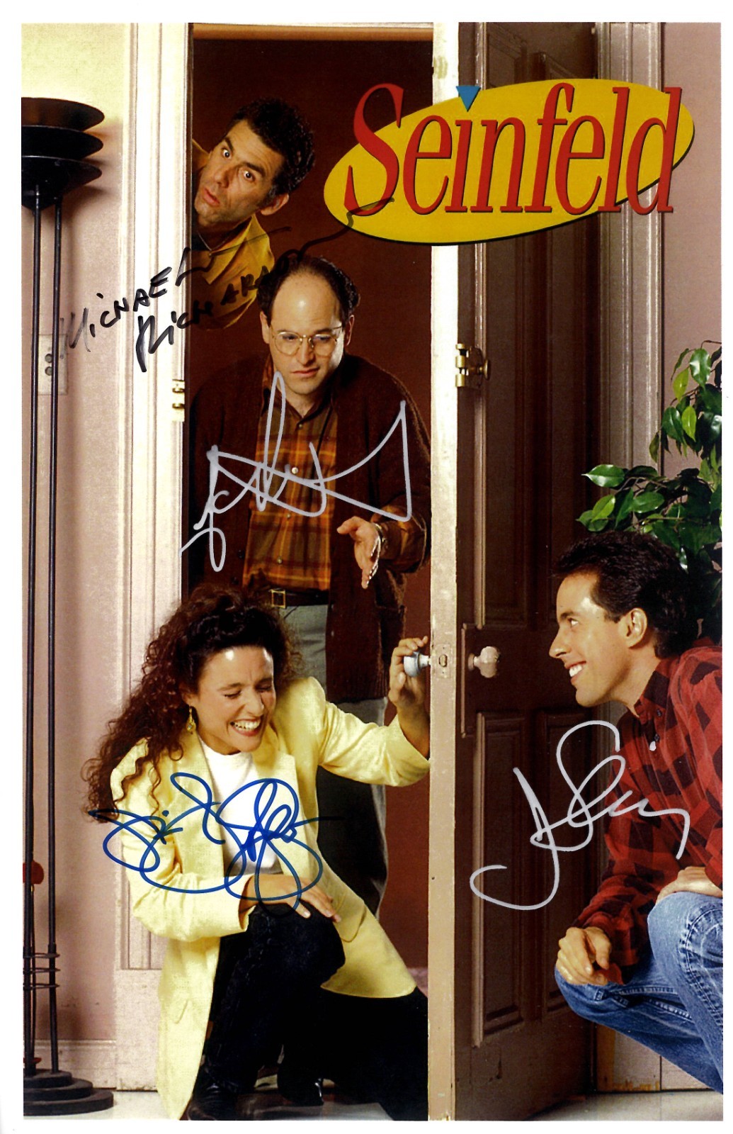 SEINFELD  Signed Poster 11x17 Jerry Seinfeld, Michael Richards, Jason Alexander,