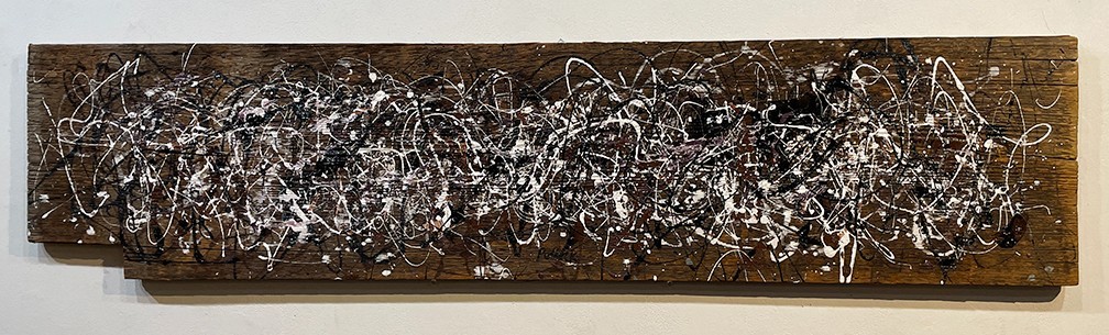 Rare Jackson Pollock painting on wood 2 Abstract expressionist