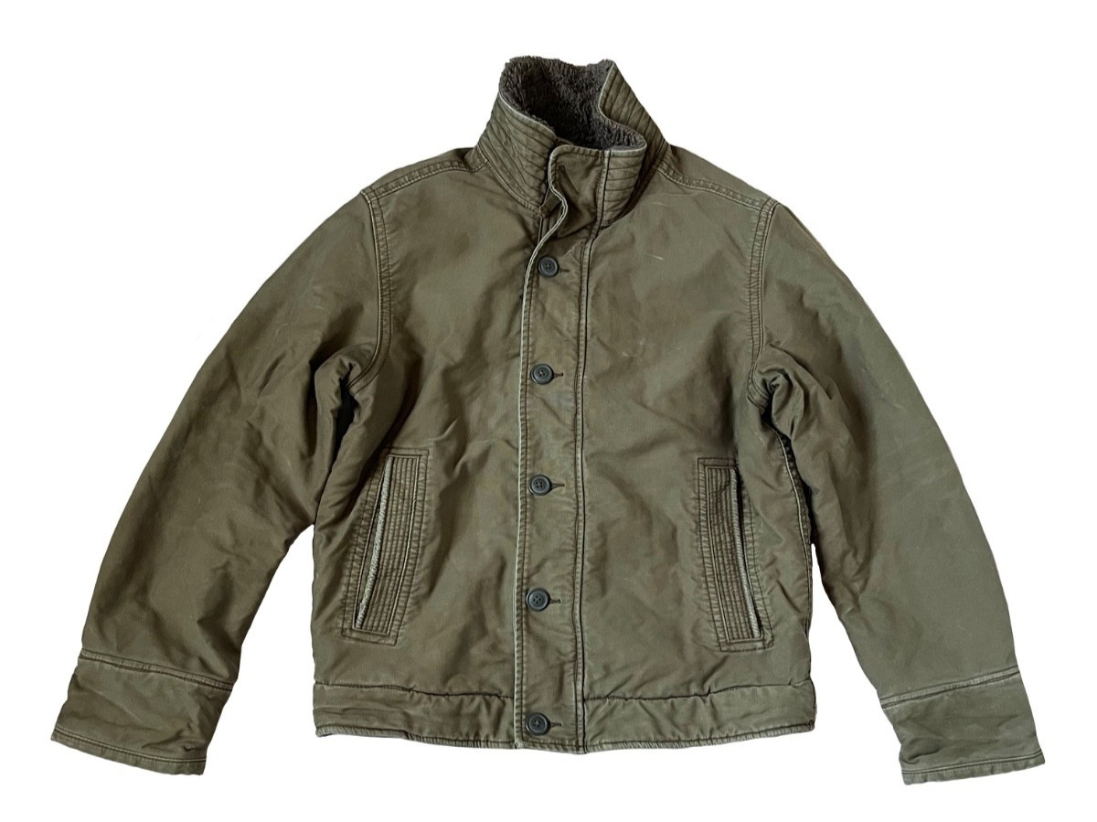 Abercrombie & Fitch Adirondack Jacket Sherpa Lined Distressed Large HEAVY Y2K Abercrombie & Fitch Adirondack Jacket Sherpa Lined Distressed Large HEAVY Y2K