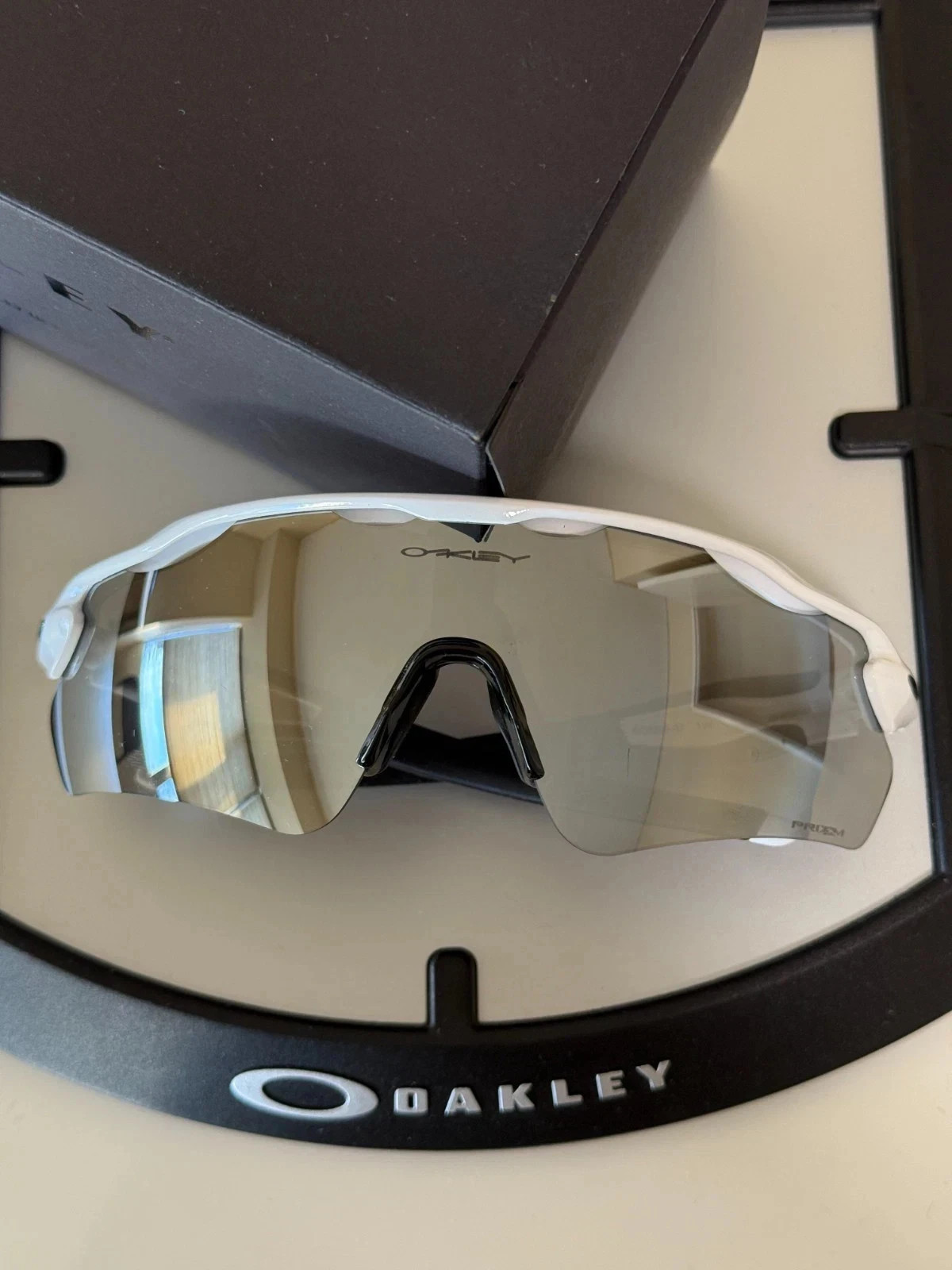 NEW Oakley Radar EV Path OO9208 Polished White PRIZM Silver Mirror Sunglasses NEW Oakley Radar EV Path OO9208 Polished White PRIZM Silver Mirror Sunglasses