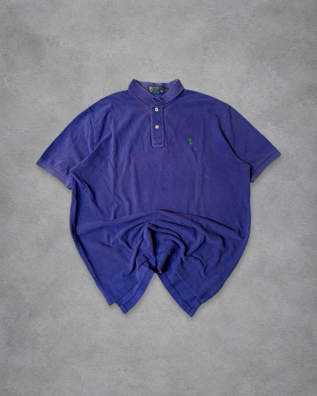 Polo Ralph Lauren Vintage Blu Royal XL Uomo Piqué Cotone