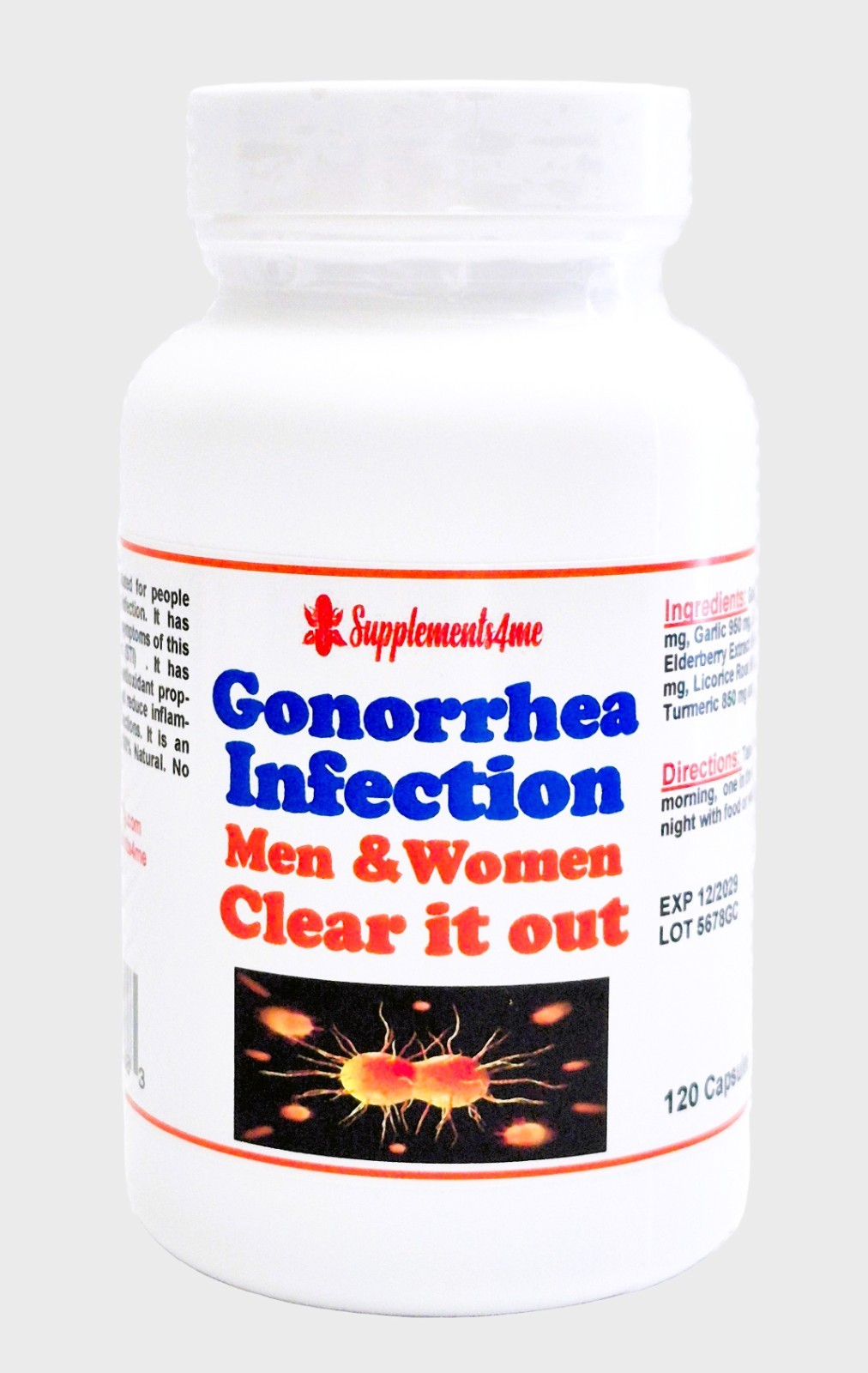NATURAL HERBS FOR STI GONORRHEA WOMEN MEN - 100% NATURAL- 120 CAPS - MADE IN USA