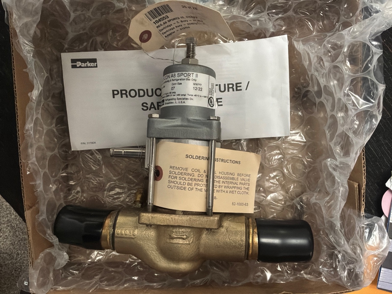 Parker Flo-Con A8 Sport II Evaporator Pressure Regulator 104553
