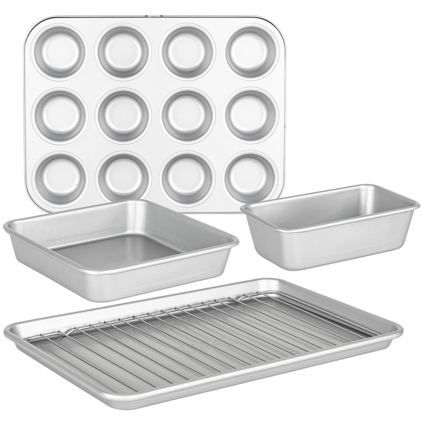 Viking 5-Piece Nonstick Ceramic Baking Set, Baking Sheet, Cooling Rack, Loaf Viking 5-Piece Nonstick Ceramic Baking Set, Baking Sheet, Cooling Rack, Loaf